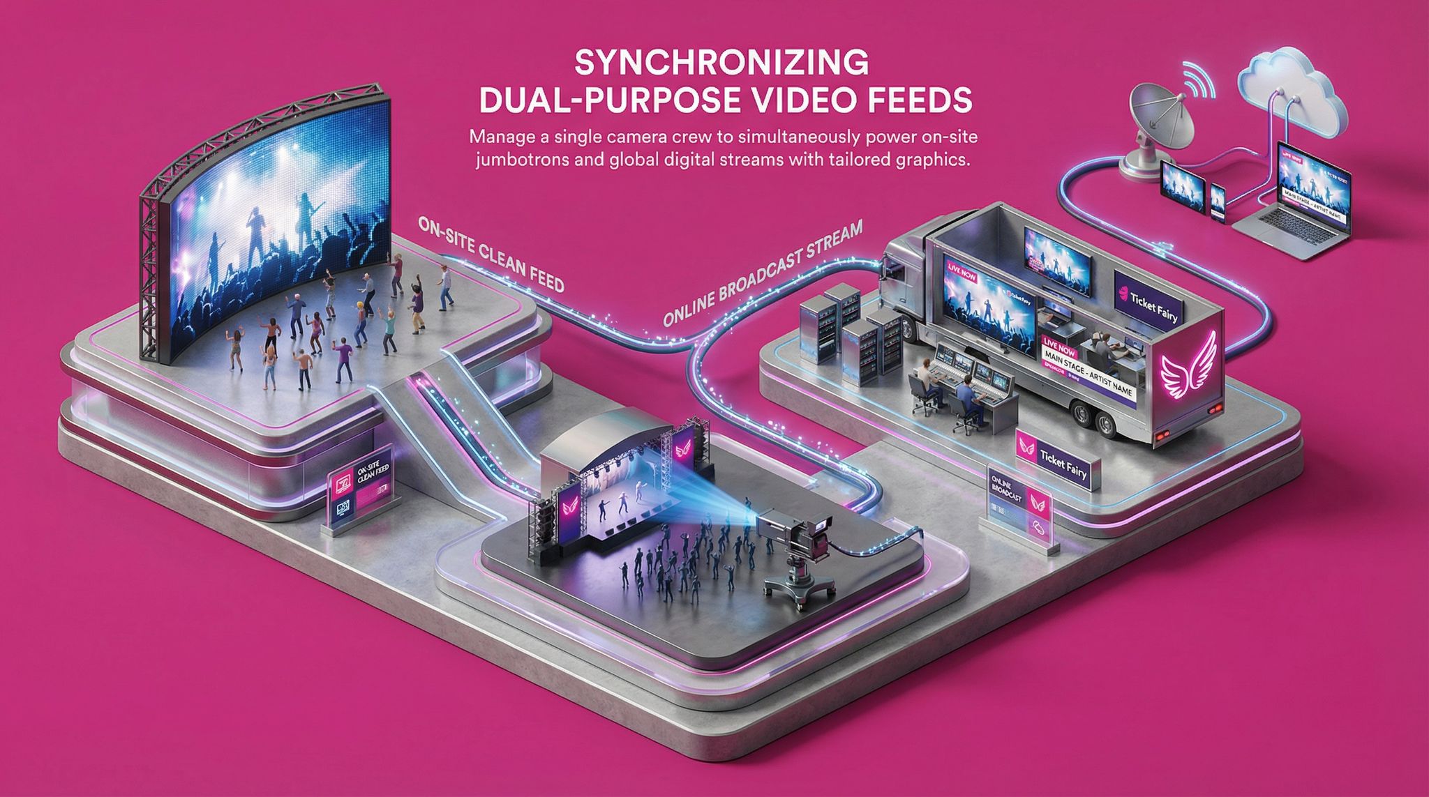 Synchronizing Dual-Purpose Video Feeds