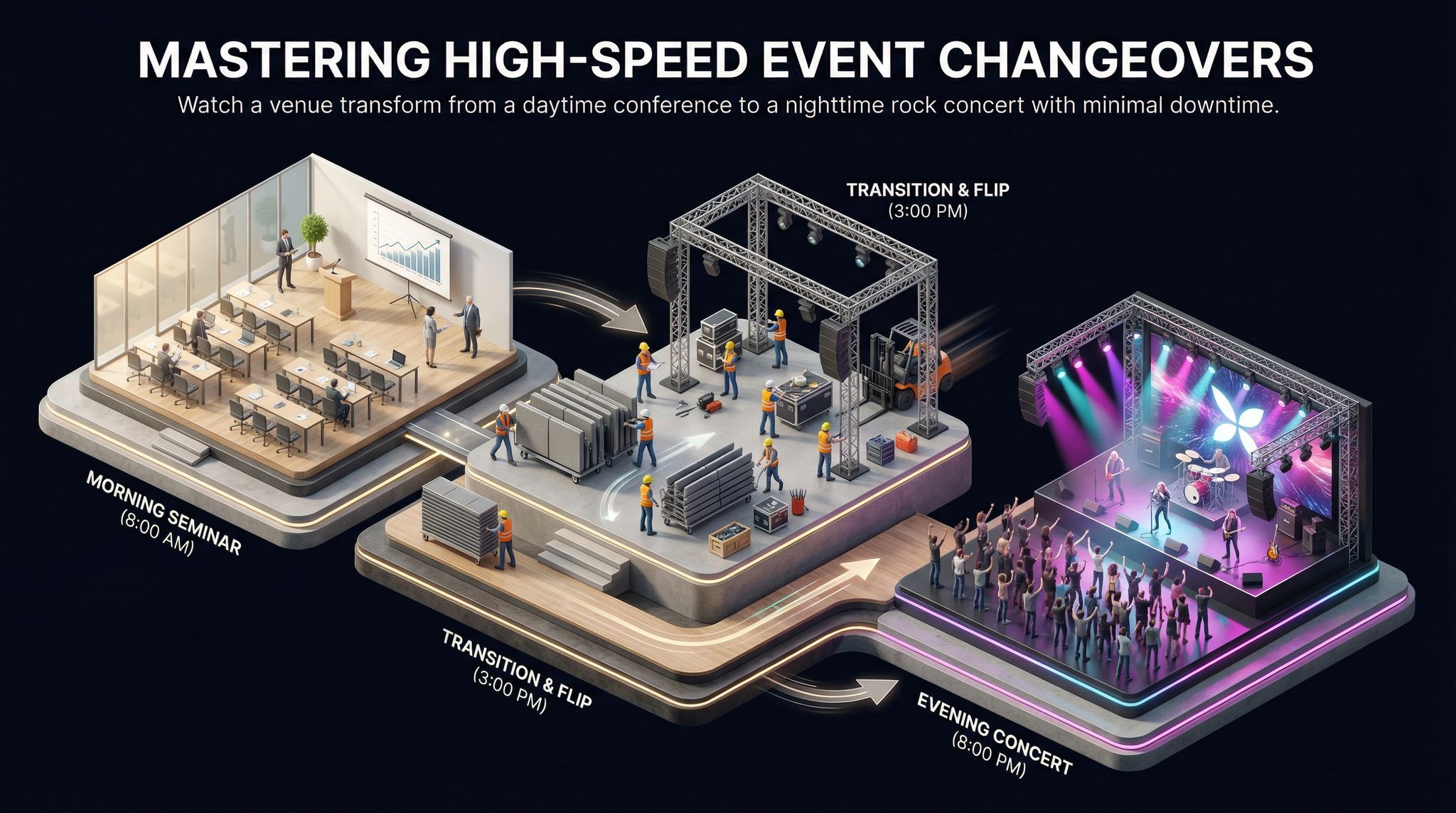 Mastering High-Speed Event Changeovers