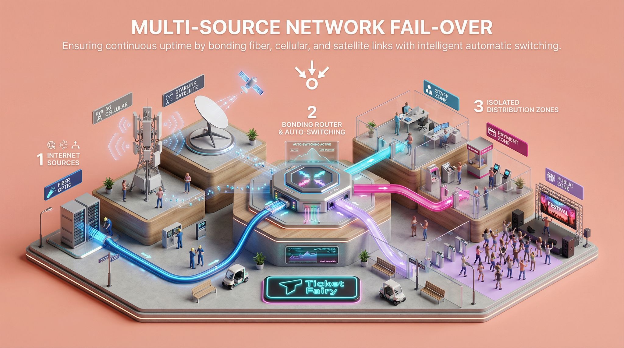 Multi-Source Network Fail-over