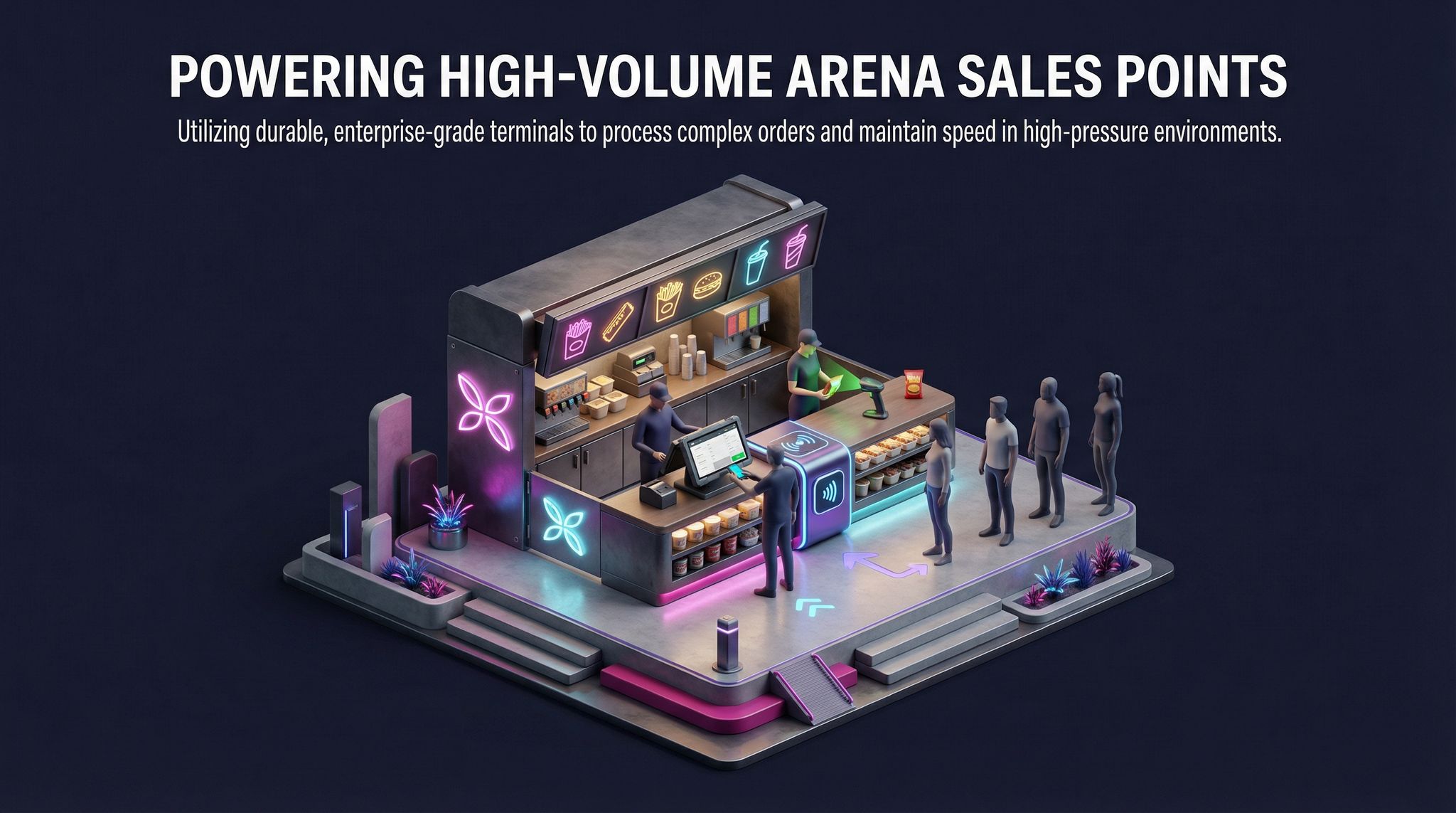Powering High-Volume Arena Sales Points