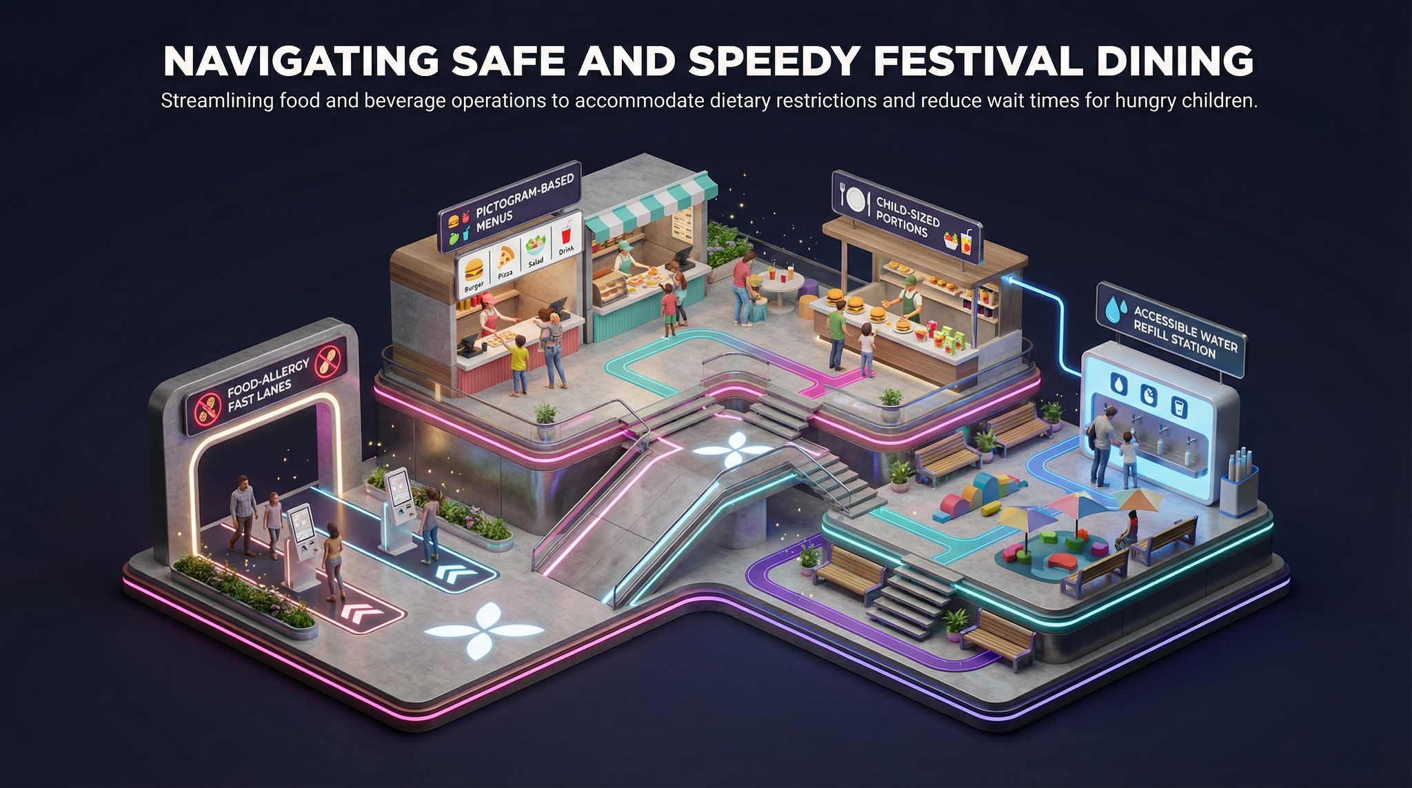 Navigating Safe and Speedy Festival Dining