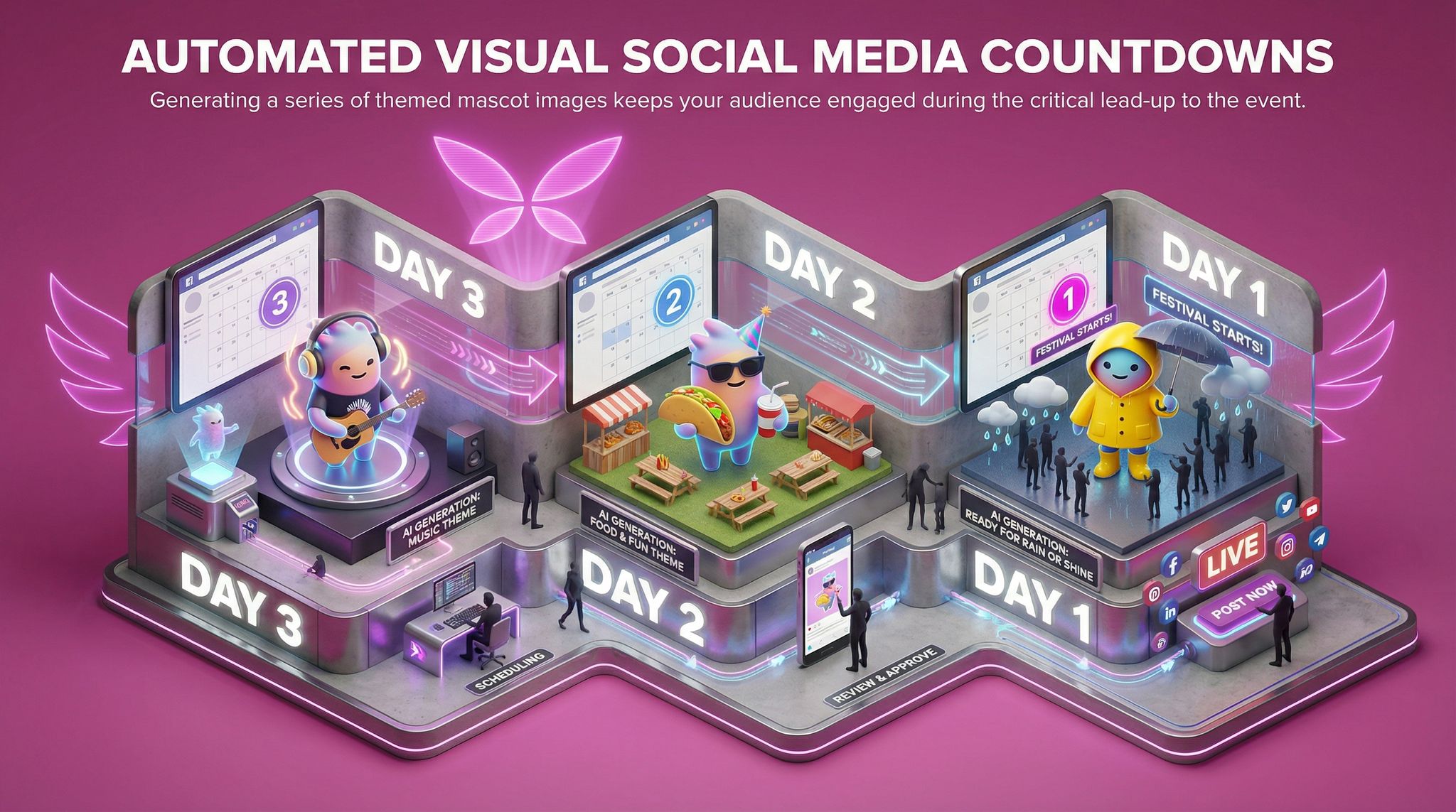 Automated Visual Social Media Countdowns