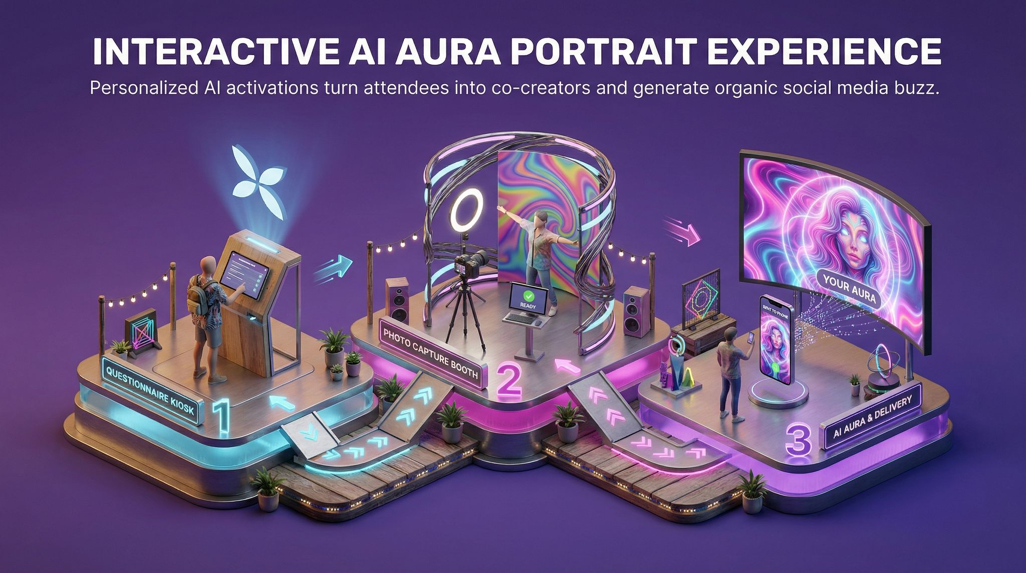 Interactive AI Aura Portrait Experience