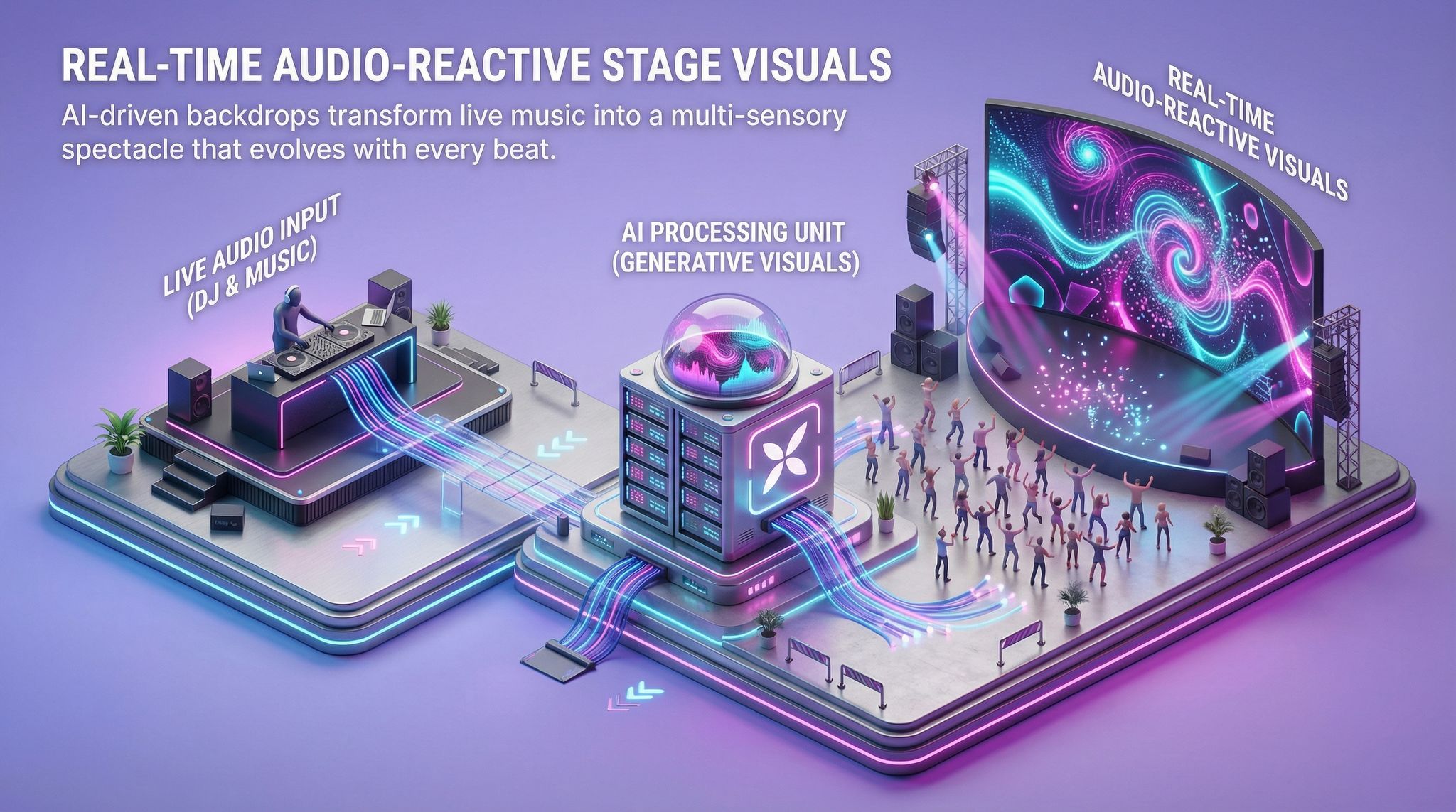 Real-Time Audio-Reactive Stage Visuals