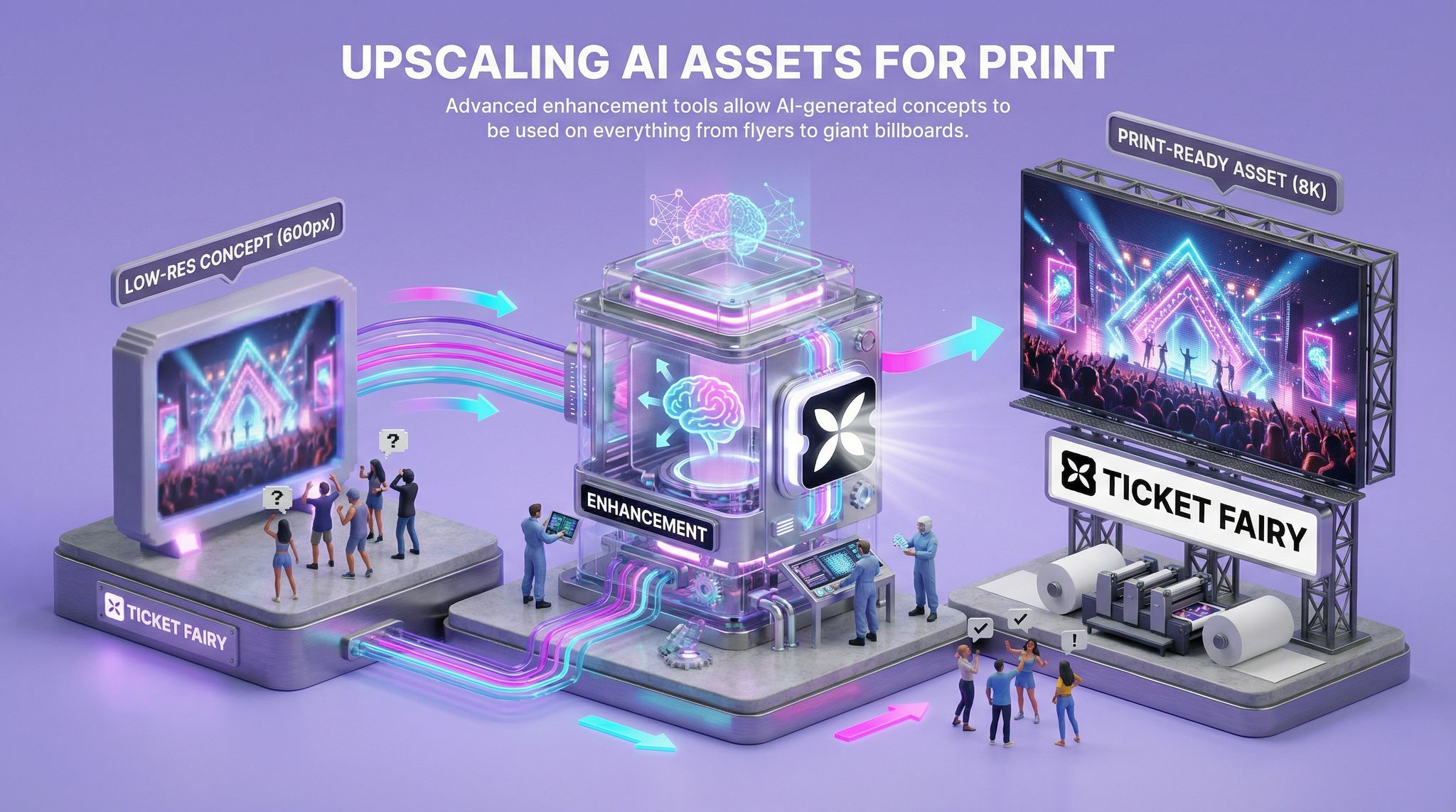 Upscaling AI Assets for Print