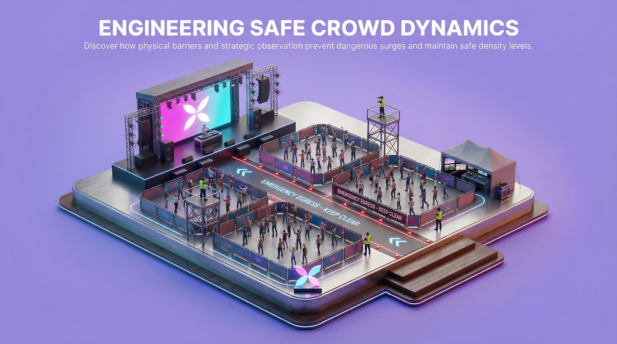 Engineering Safe Crowd Dynamics