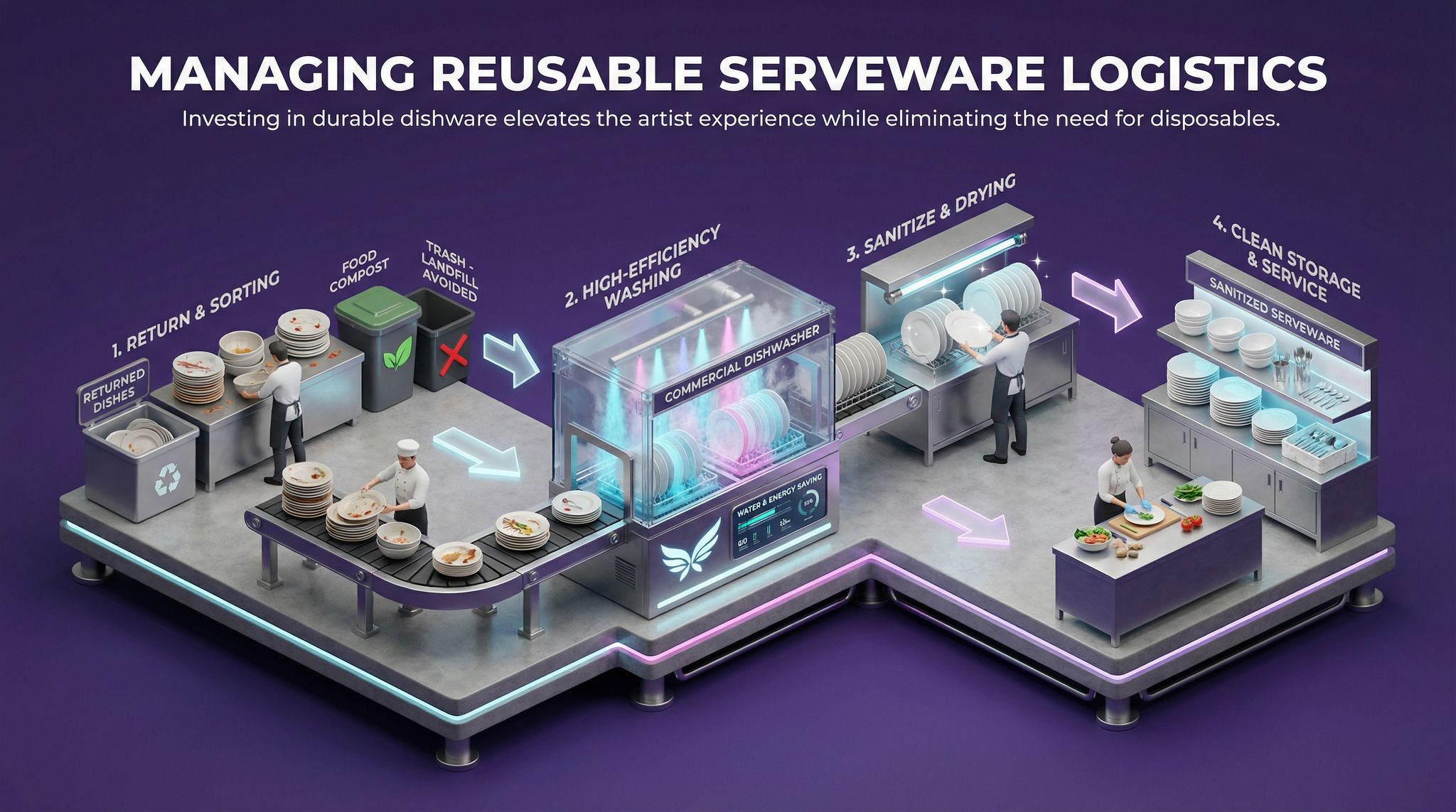 Managing Reusable Serveware Logistics