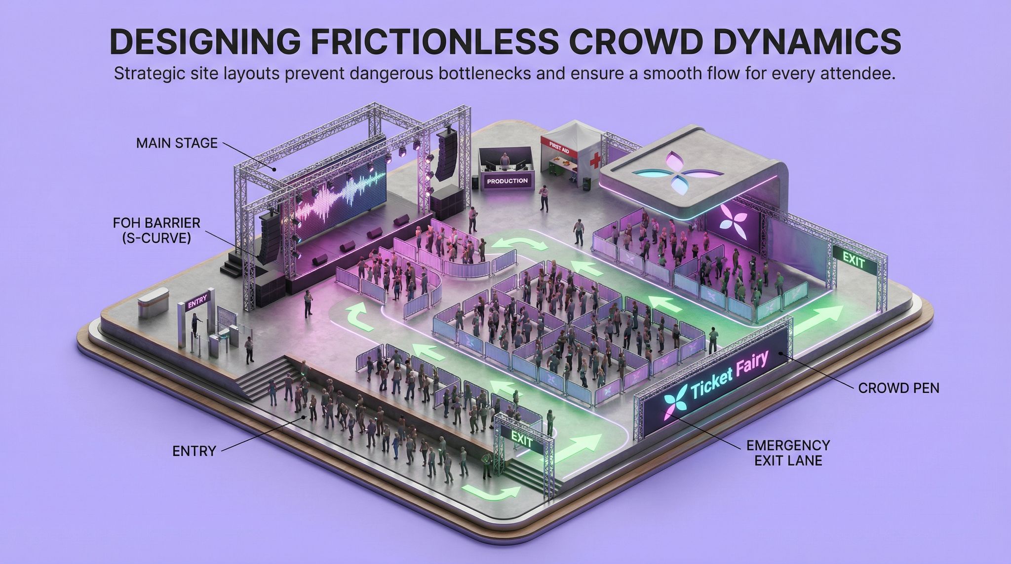 Designing Frictionless Crowd Dynamics