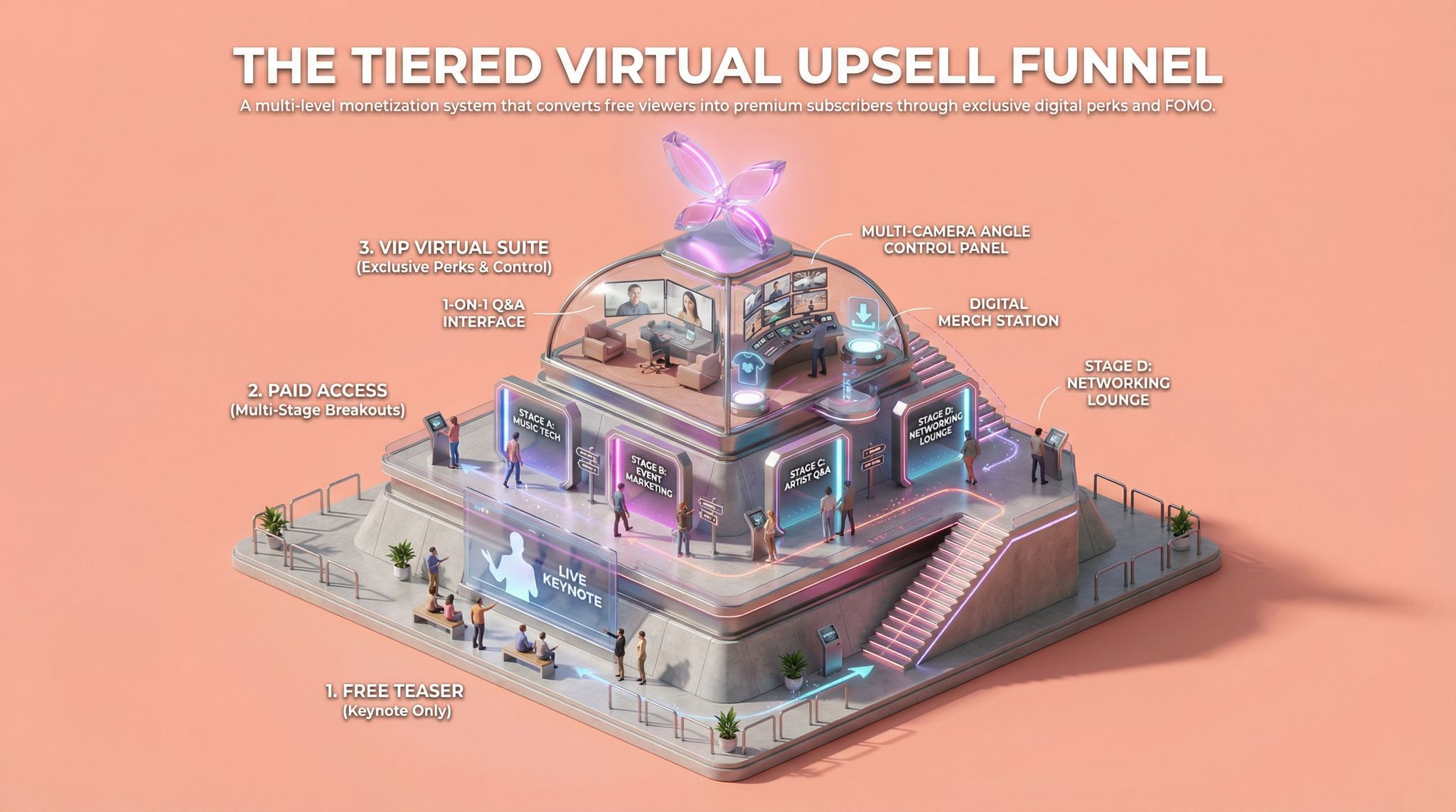 The Tiered Virtual Upsell Funnel