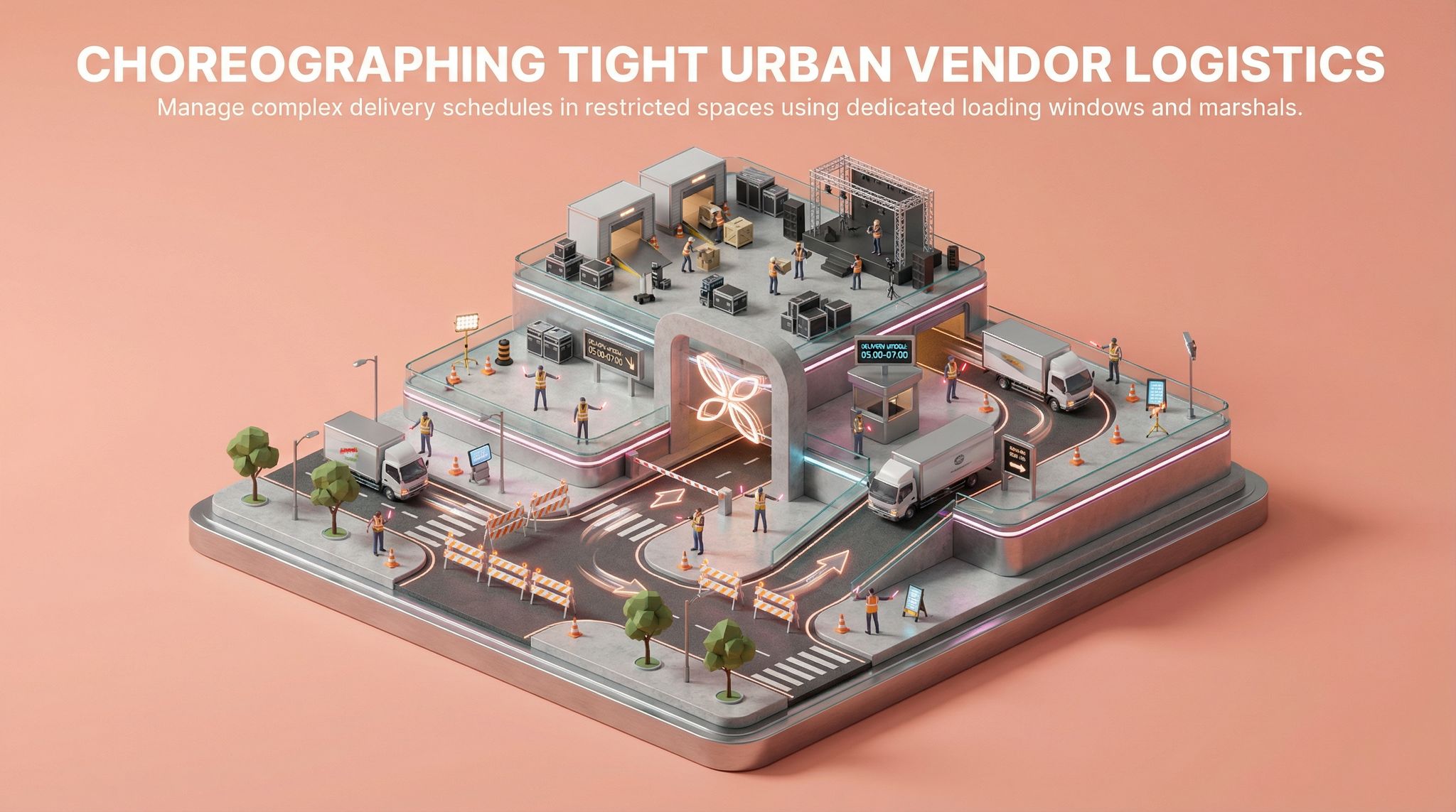 Choreographing Tight Urban Vendor Logistics