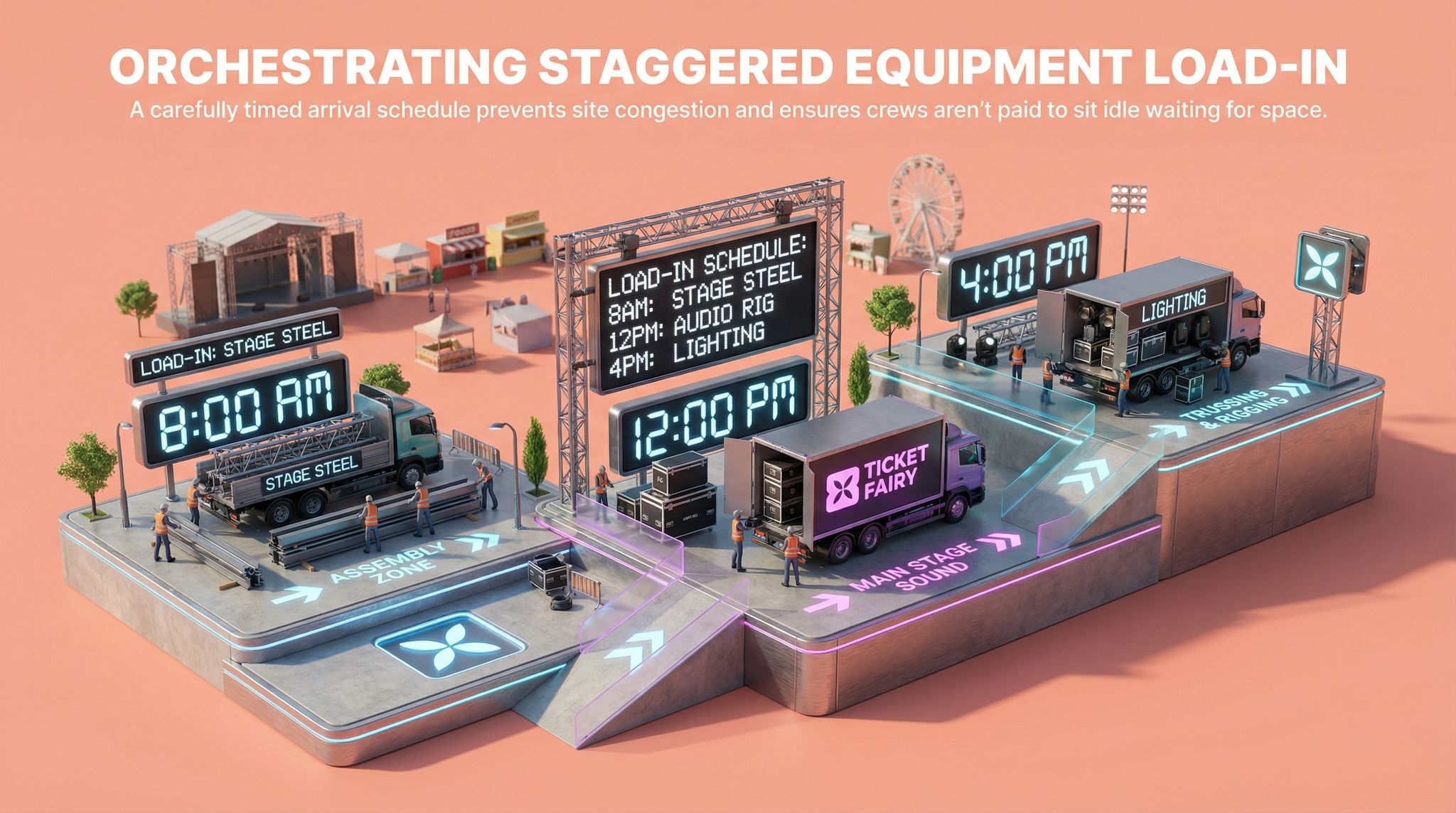 Orchestrating Staggered Equipment Load-In