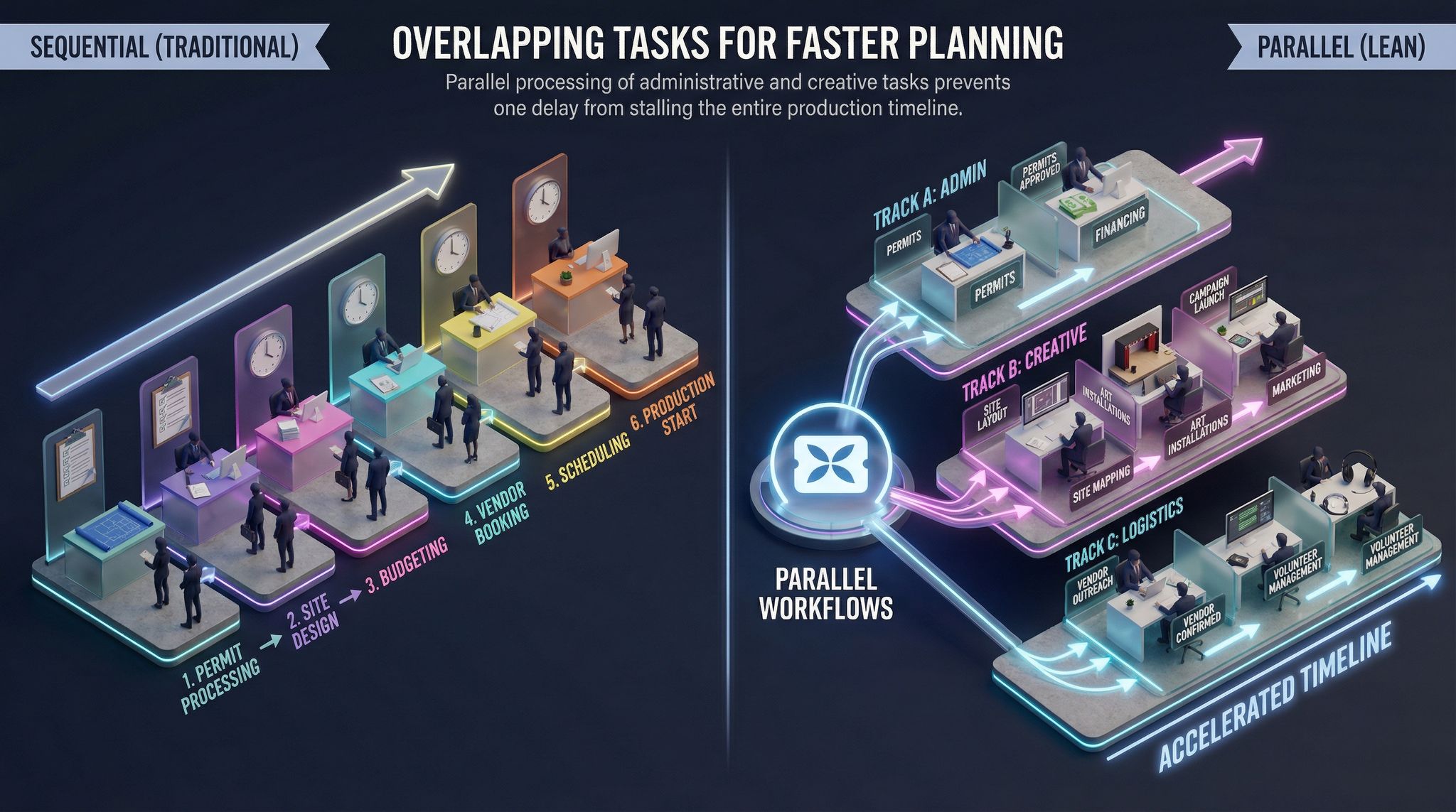 Overlapping Tasks For Faster Planning