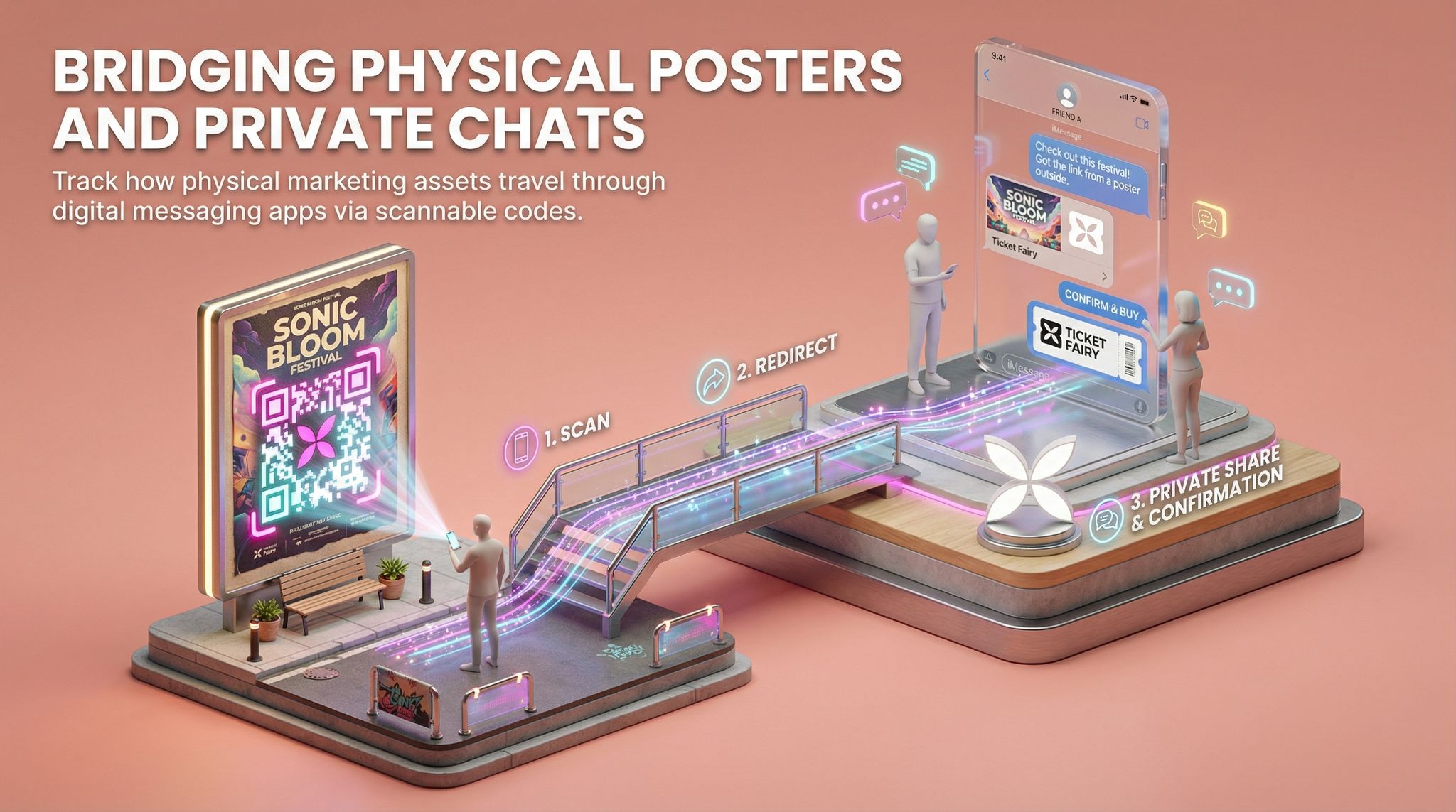 Bridging Physical Posters and Private Chats