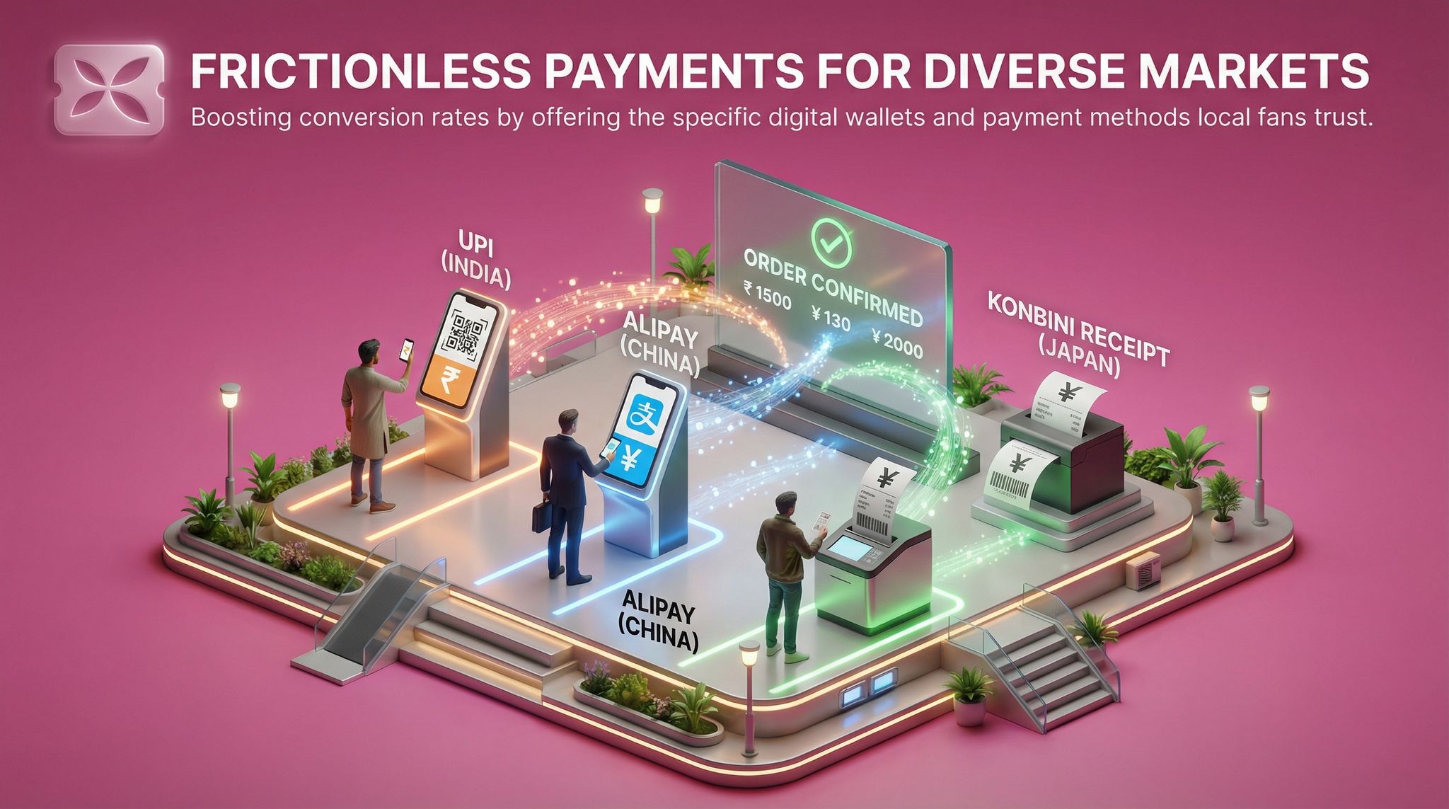 Frictionless Payments for Diverse Markets