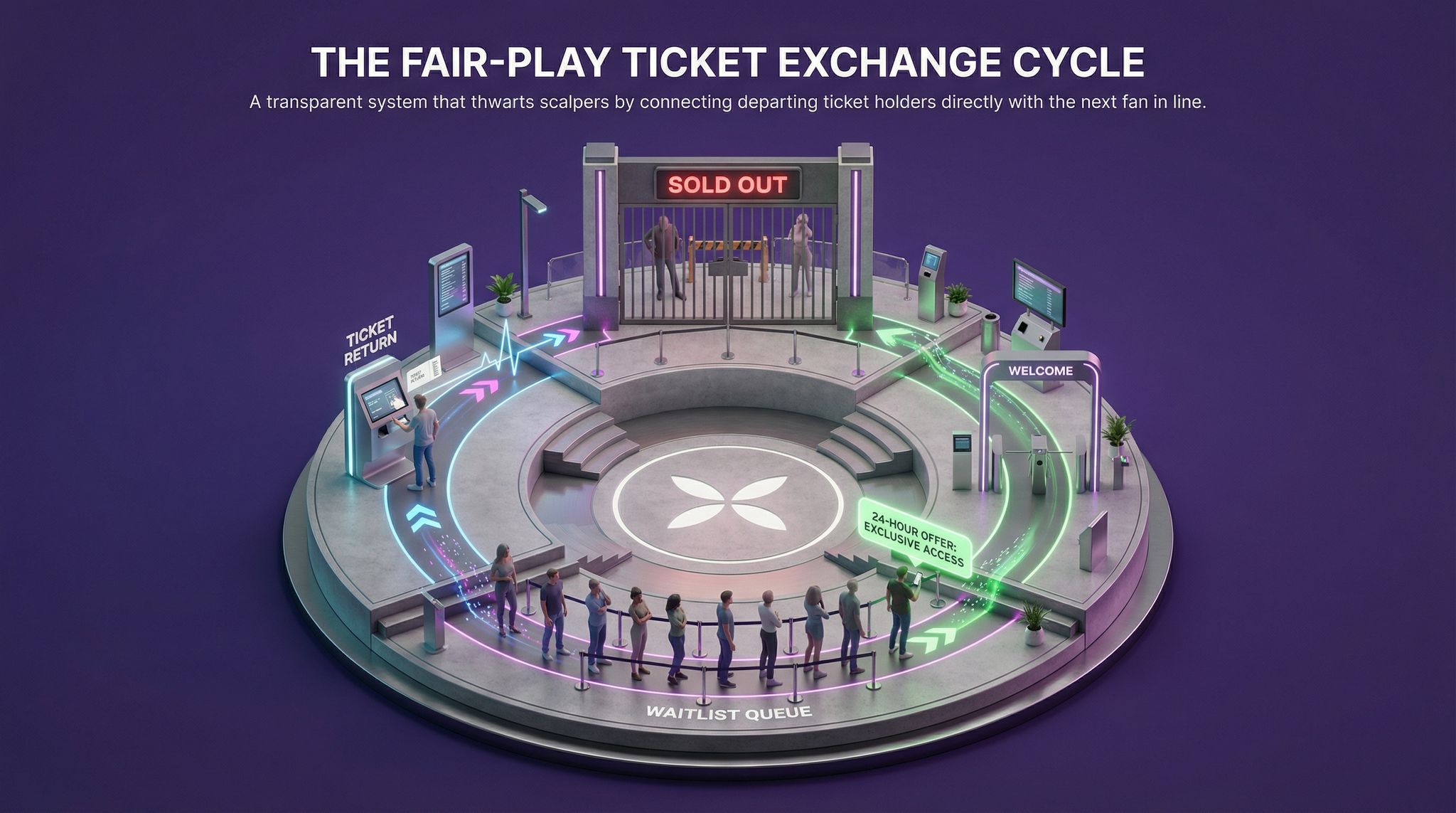 The Fair-Play Ticket Exchange Cycle