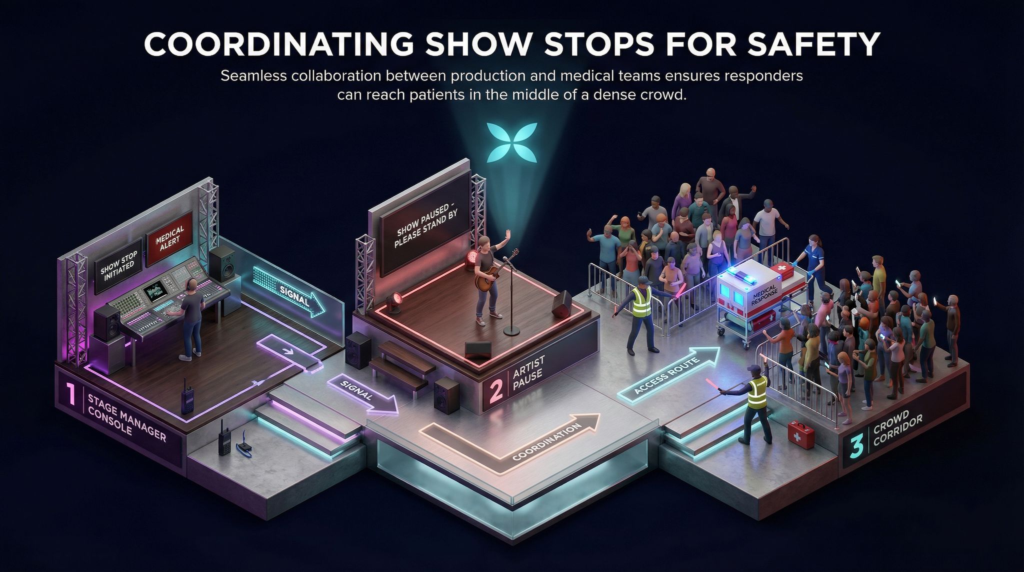 Coordinating Show Stops for Safety