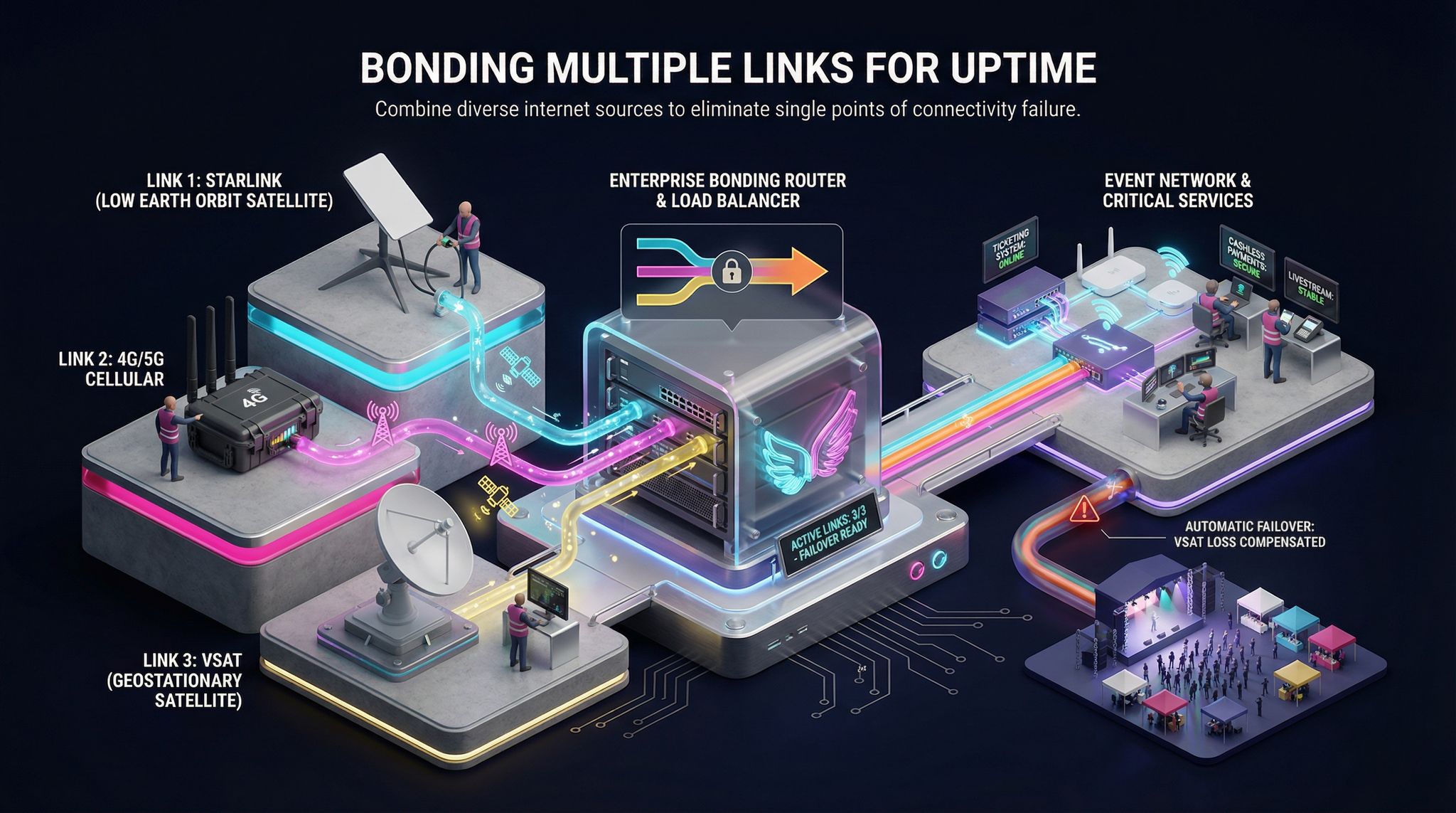 Bonding Multiple Links for Uptime