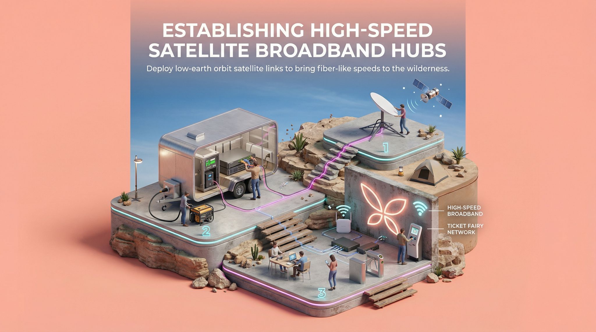 Establishing High-Speed Satellite Broadband Hubs