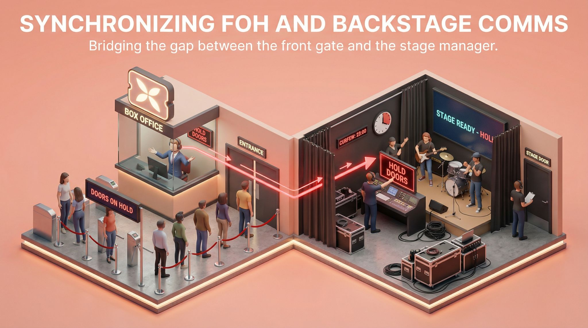 Synchronizing FOH and Backstage Comms