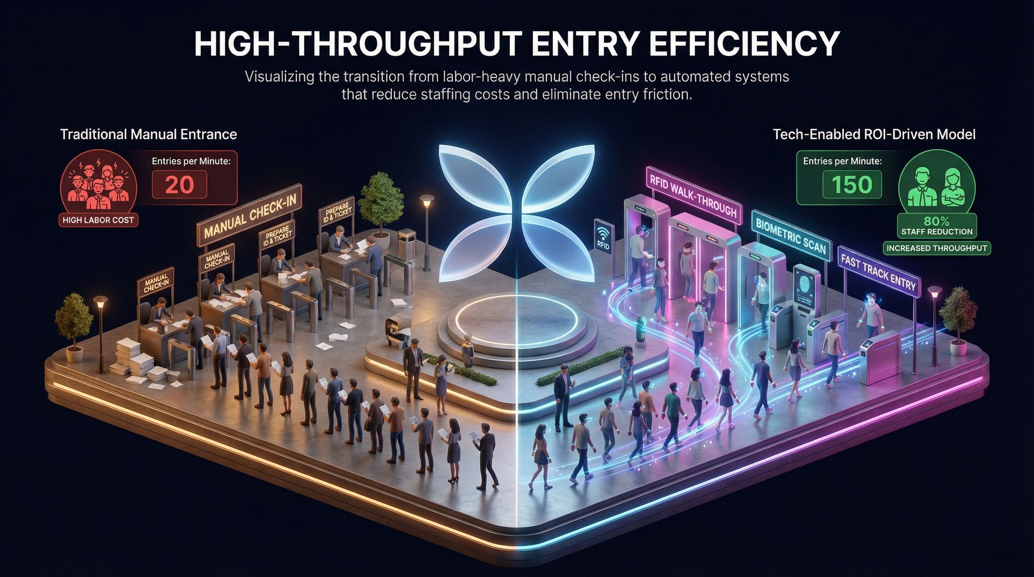High-Throughput Entry Efficiency