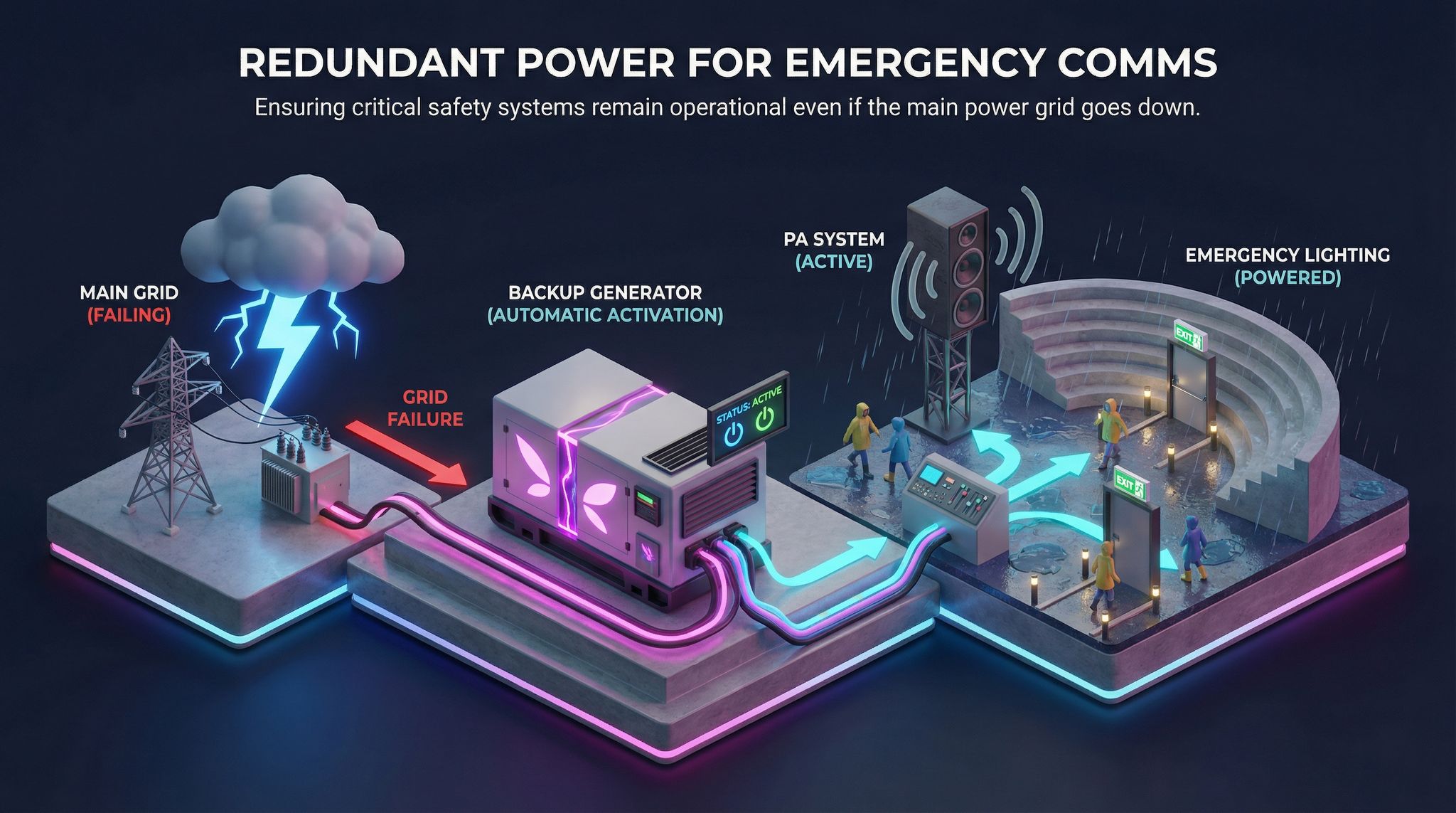 Redundant Power for Emergency Comms