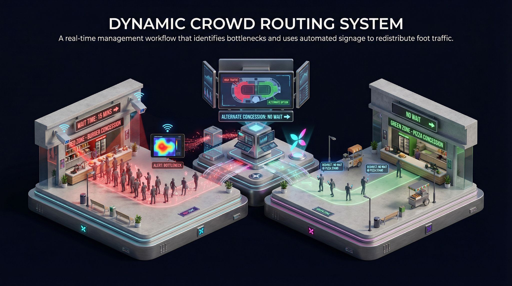 Dynamic Crowd Routing System