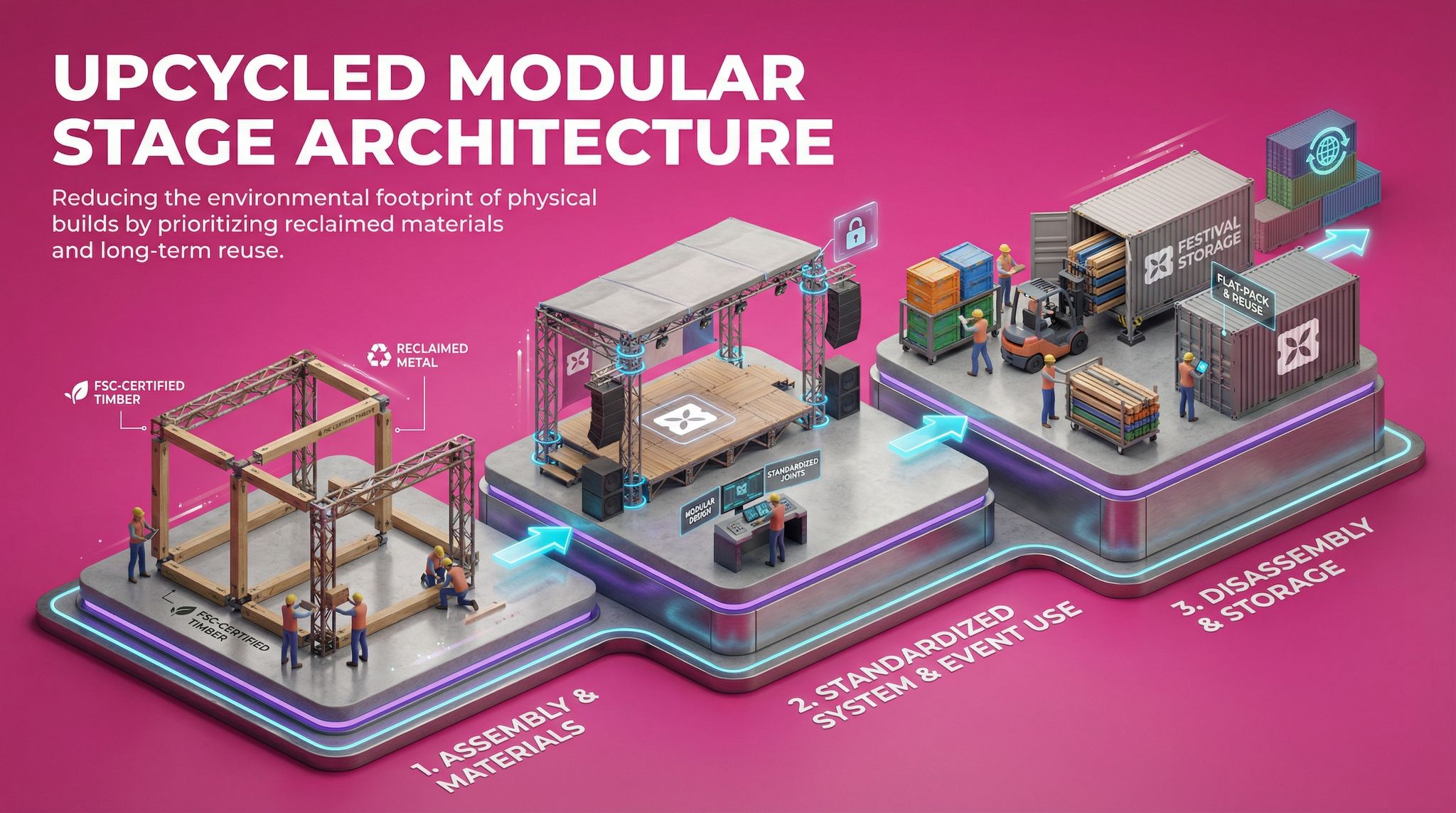 Upcycled Modular Stage Architecture