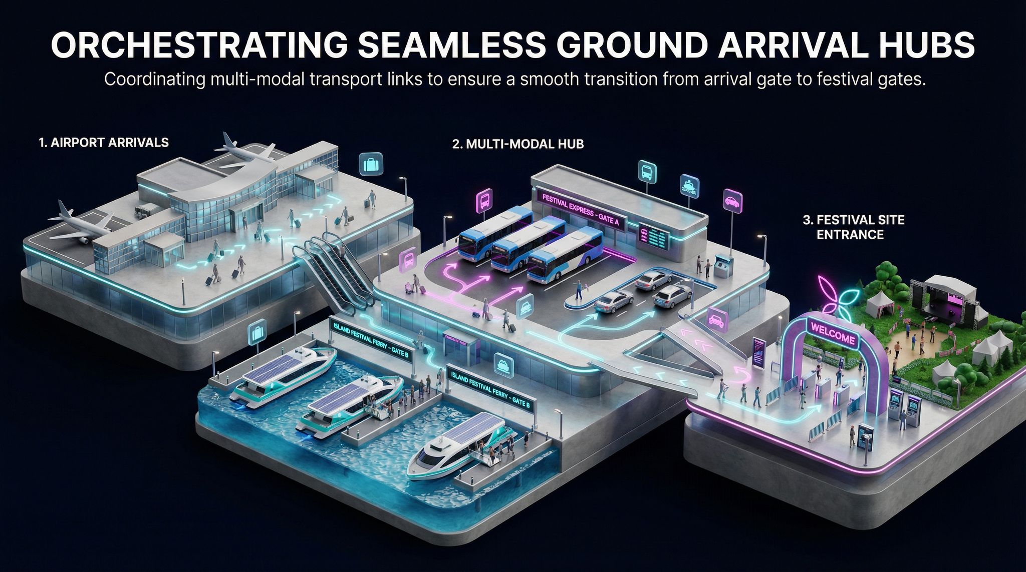 Orchestrating Seamless Ground Arrival Hubs