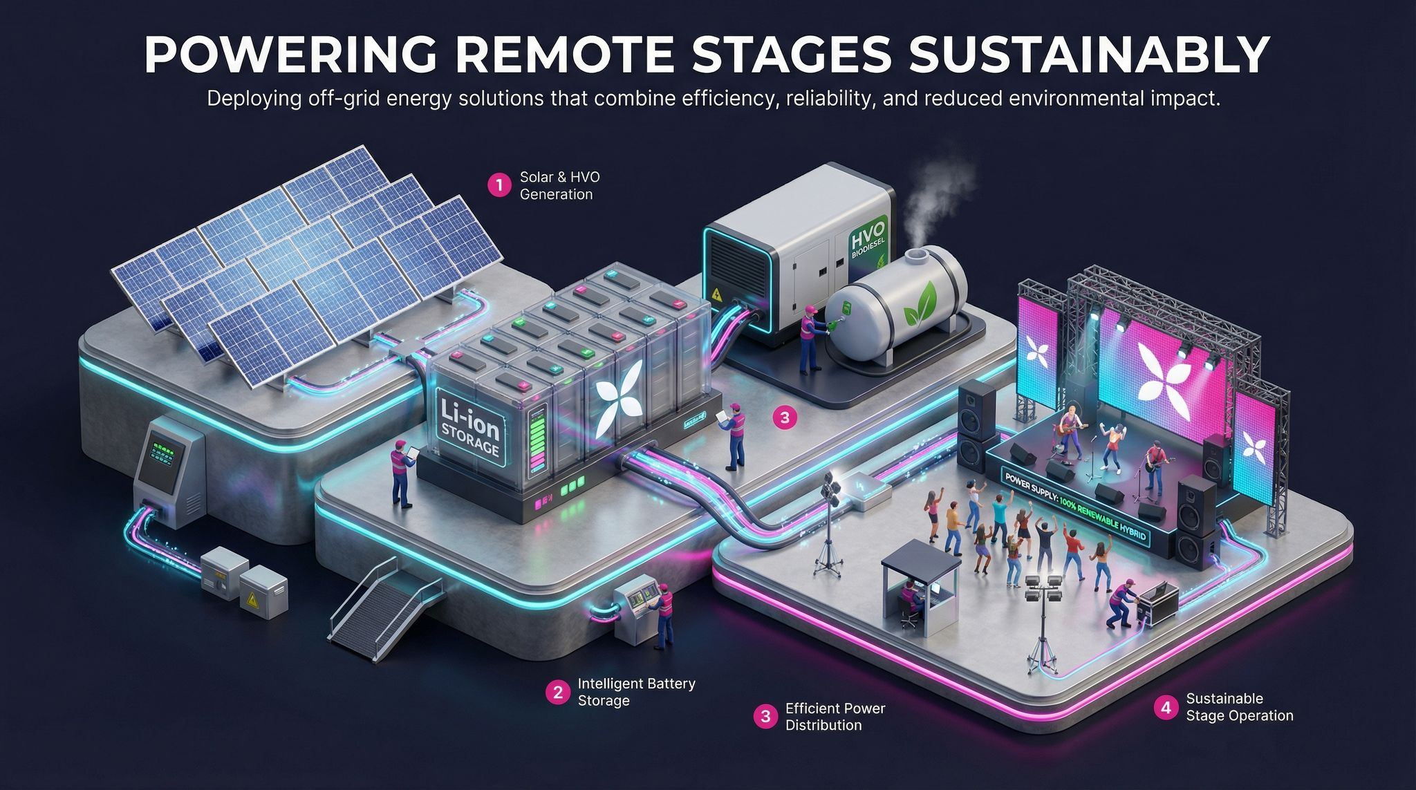 Powering Remote Stages Sustainably