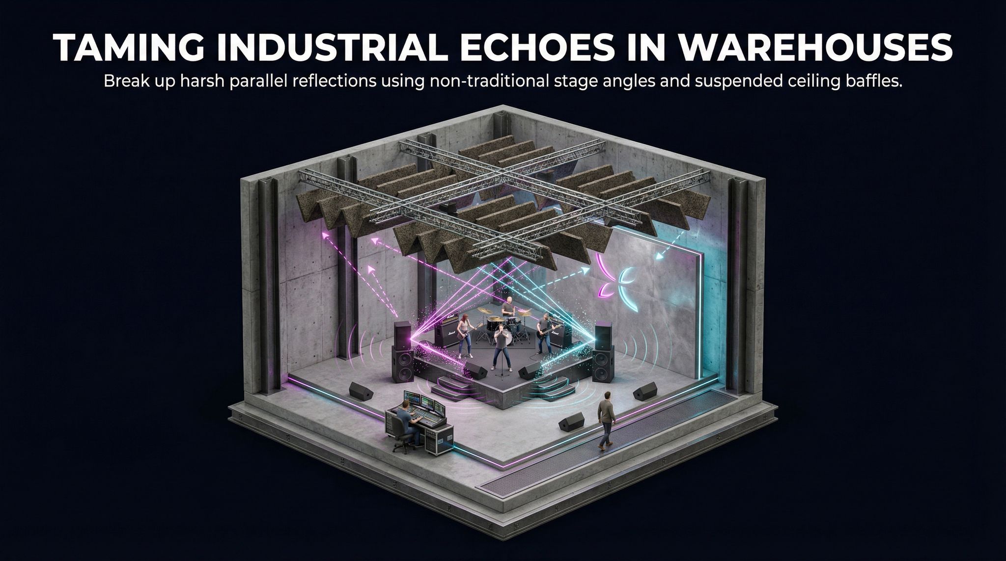 Taming Industrial Echoes in Warehouses