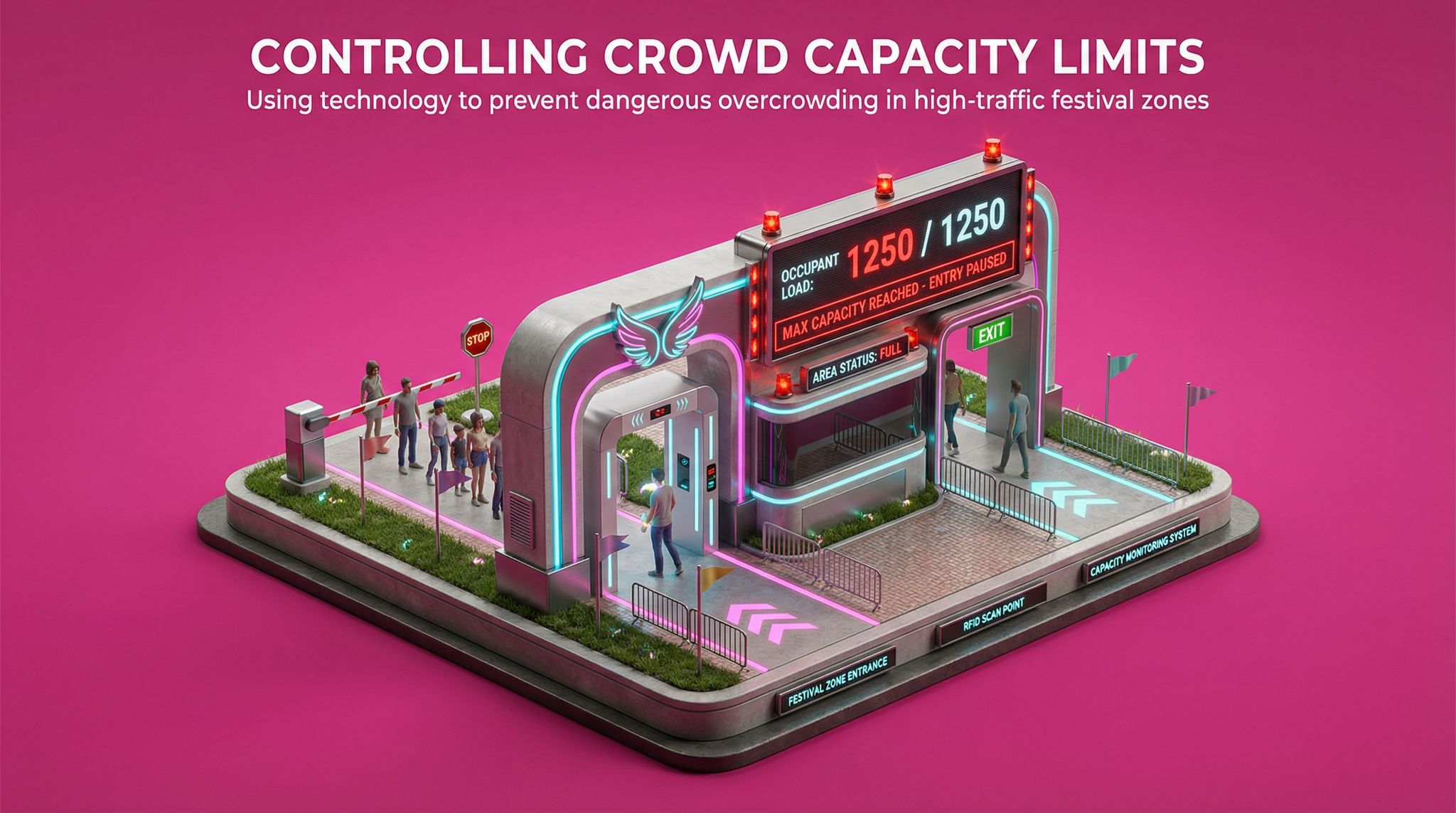 Controlling Crowd Capacity Limits