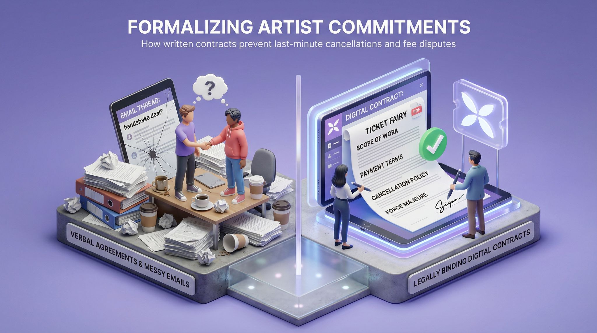 Formalizing Artist Commitments