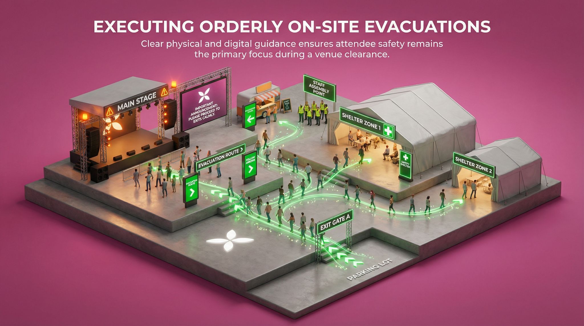 Executing Orderly On-Site Evacuations
