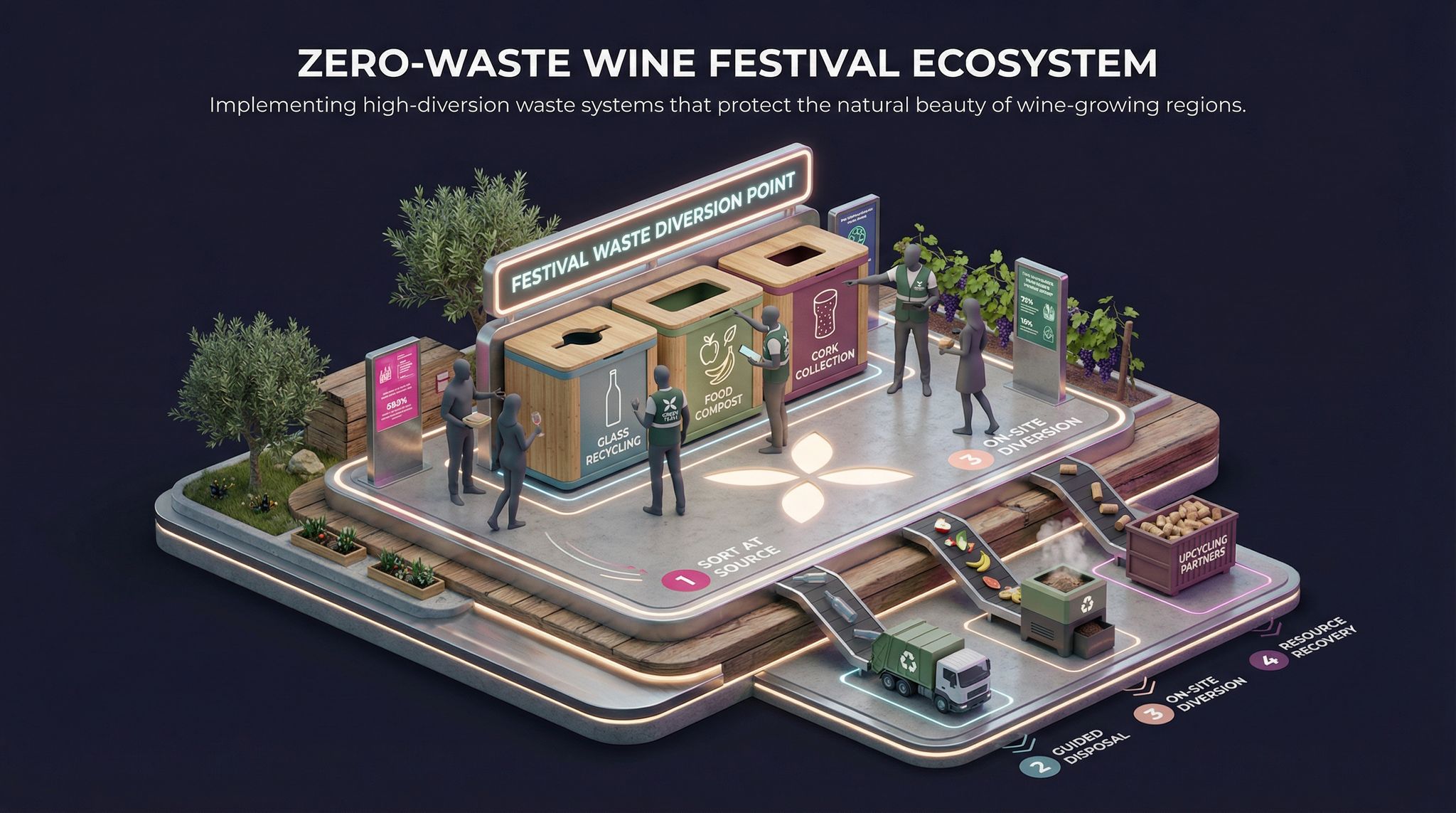 Zero-Waste Wine Festival Ecosystem