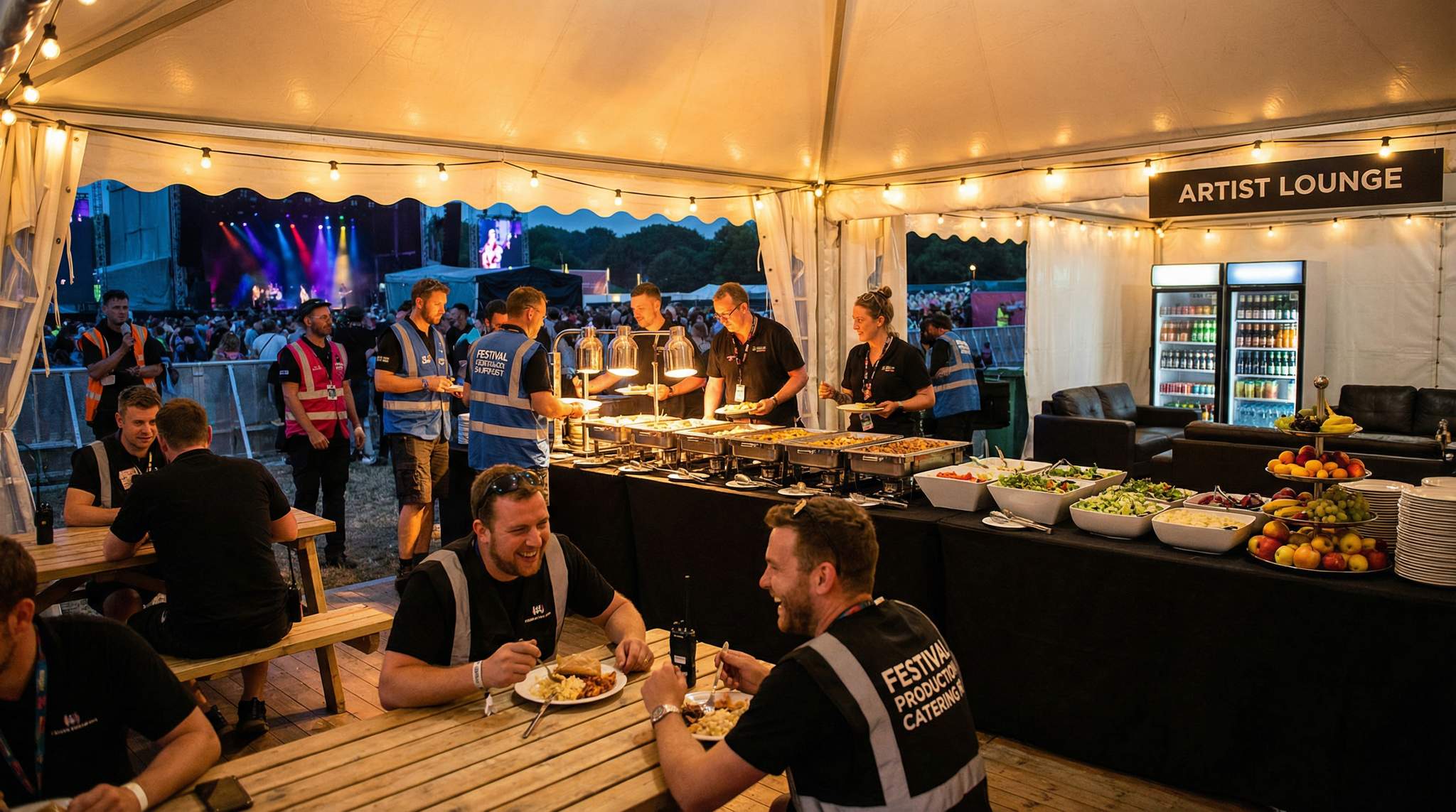 Festival Crew Catering and Backstage Hospitality: Feeding and Accommodating Staff and Artists