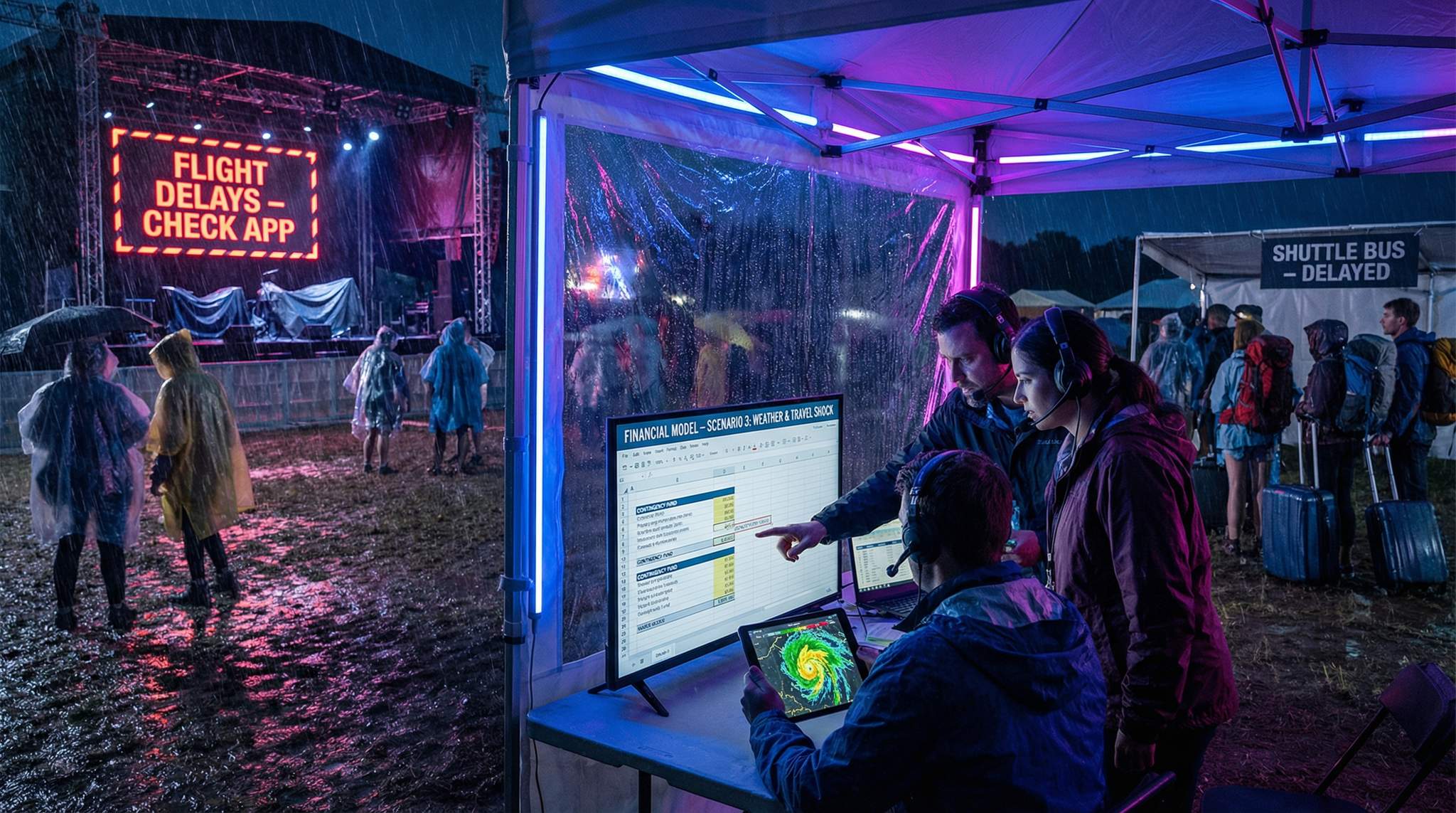 Festival Financial Modeling for Weather & Travel Shocks