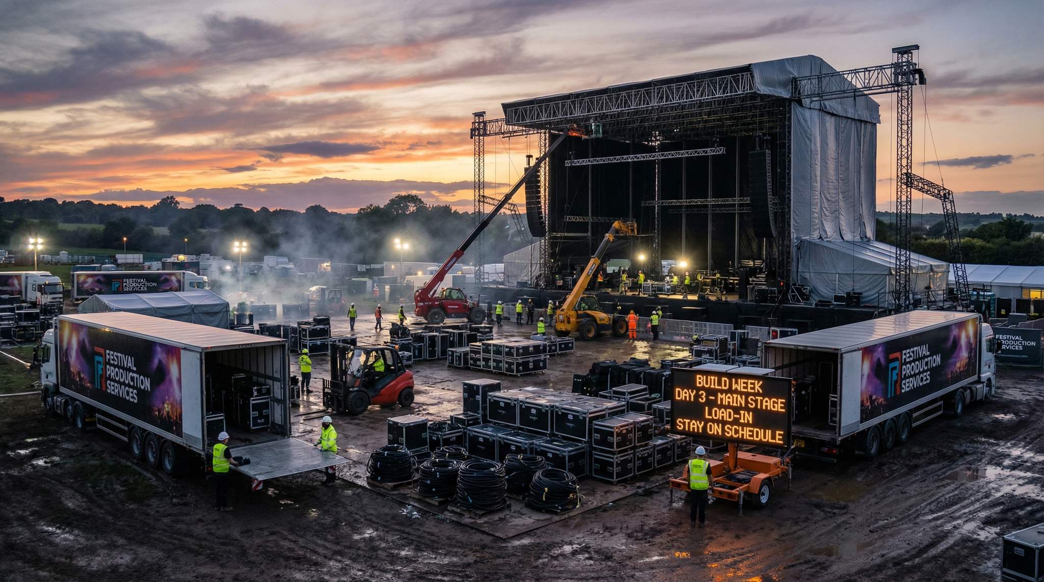 Festival Load-In and Build Week Planning