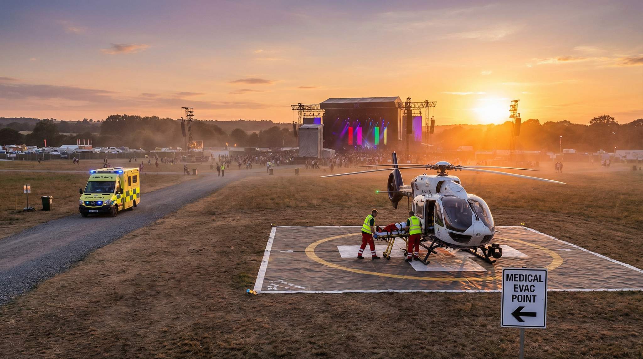 Festival Site Selection: Emergency Services & Hospital Proximity