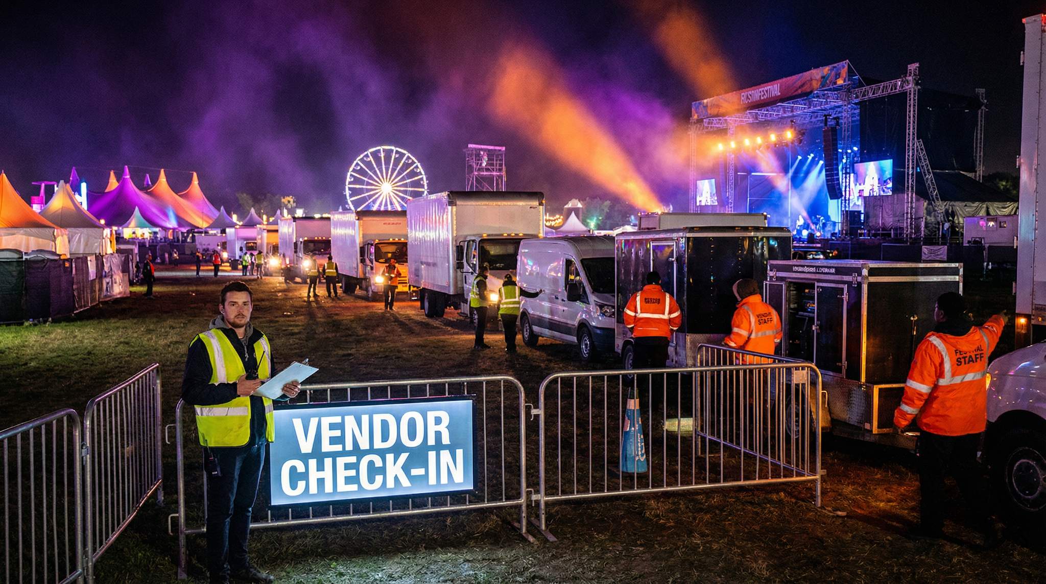 Festival Vendor Load-In Coordination and Scheduling