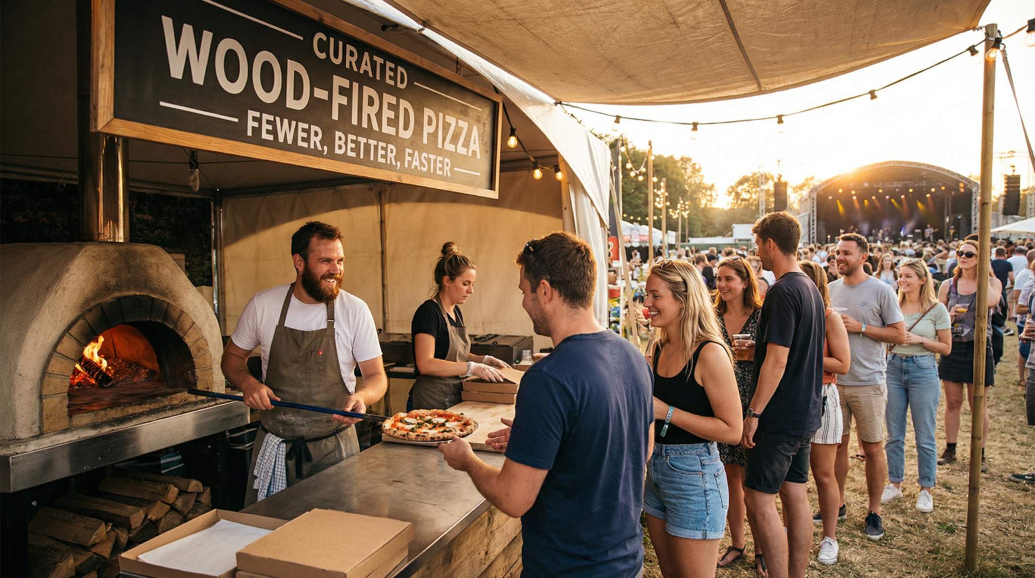 Festival Vendor Selection With Taste: Fewer, Better, Faster