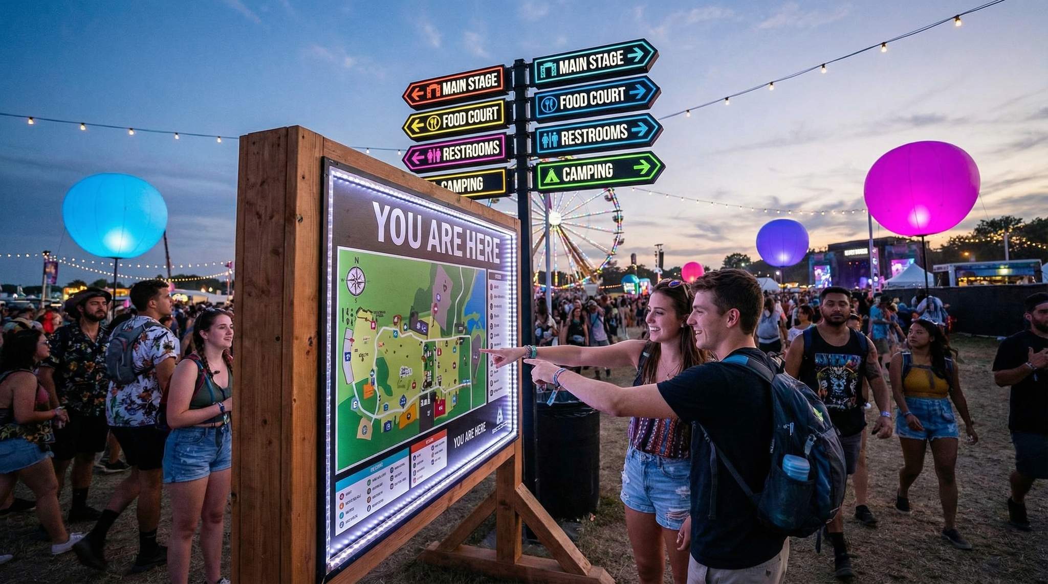 Festival Wayfinding That Works for First-Timers