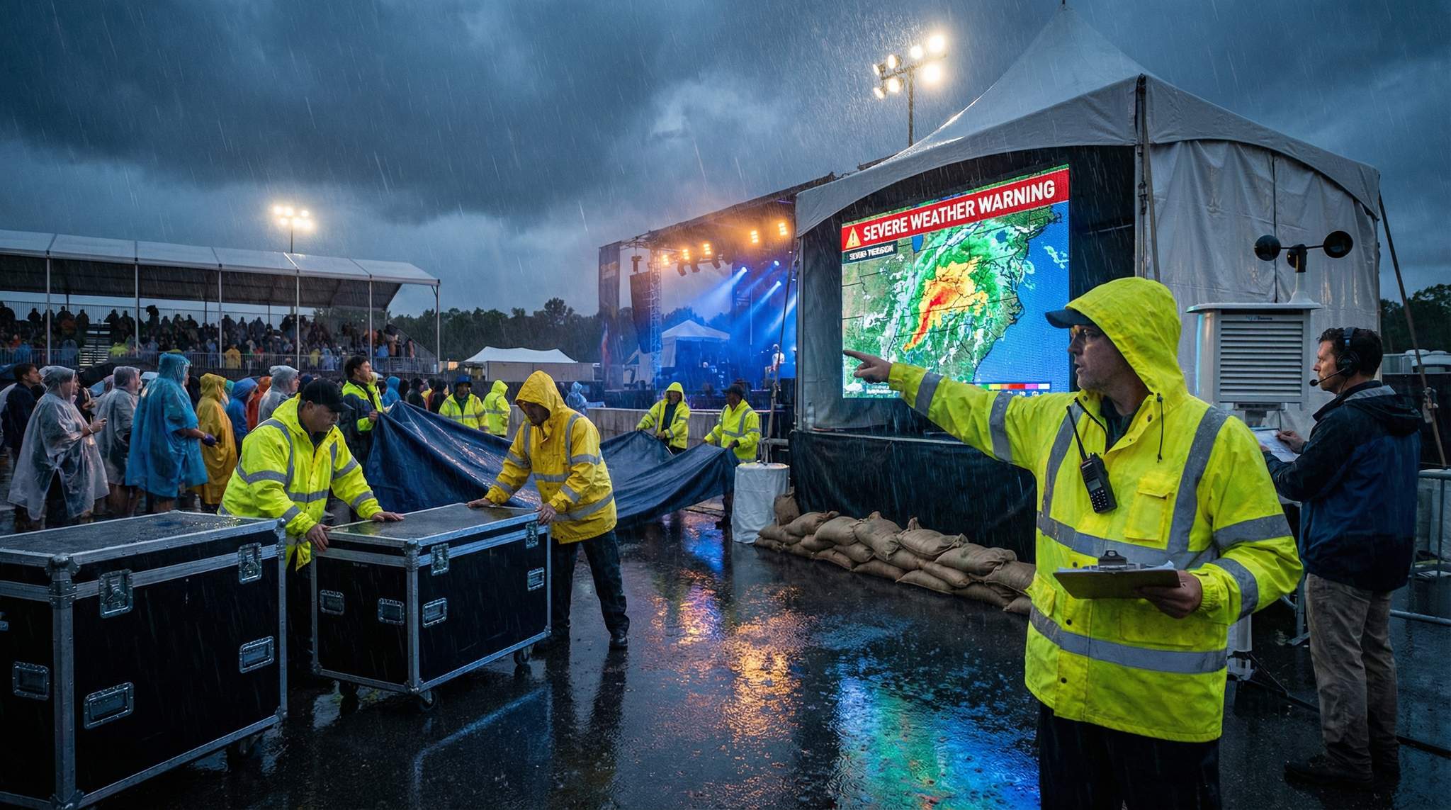 Festival Weather Contingency Planning: Rain, Wind, and Heat