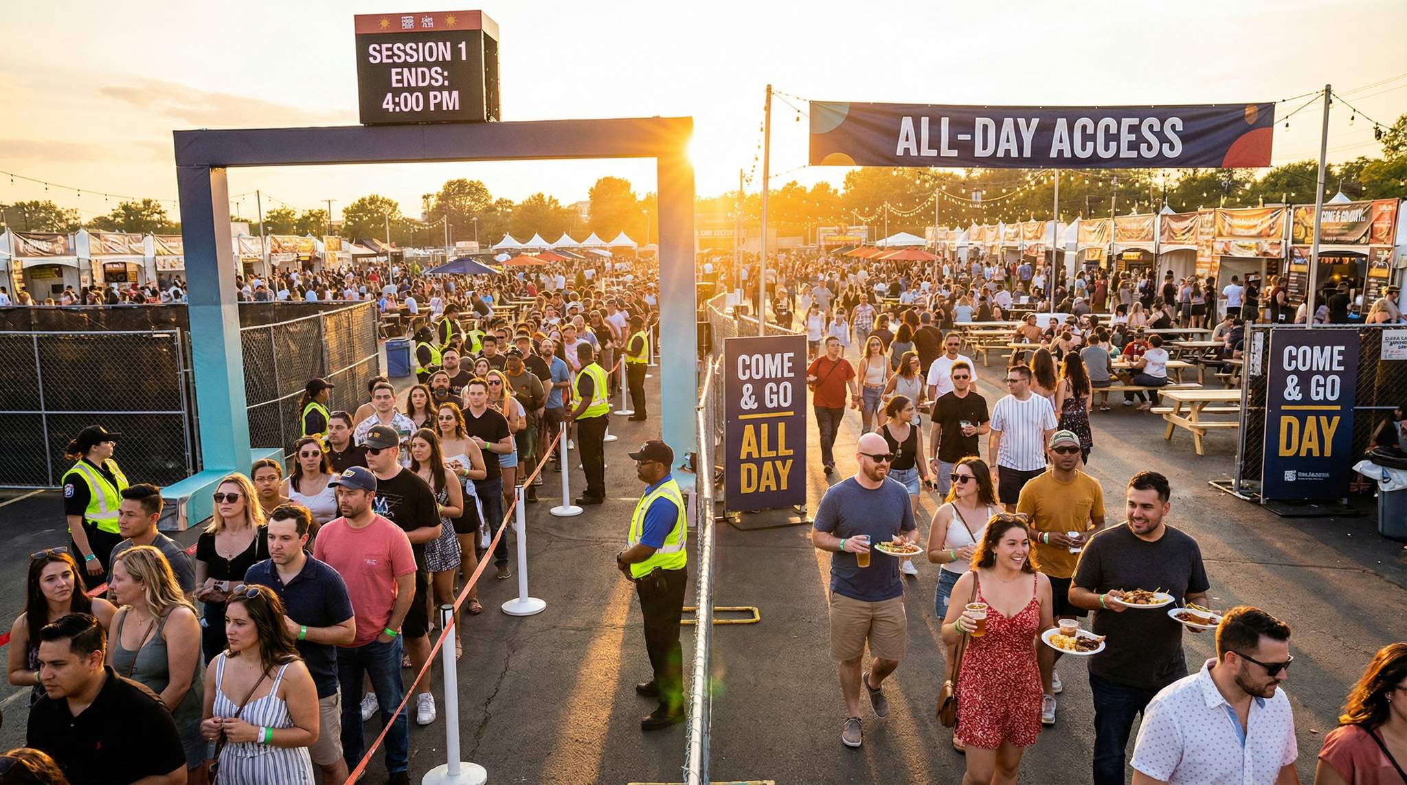 Food Festival Admission Models: Sessioned vs All-Day