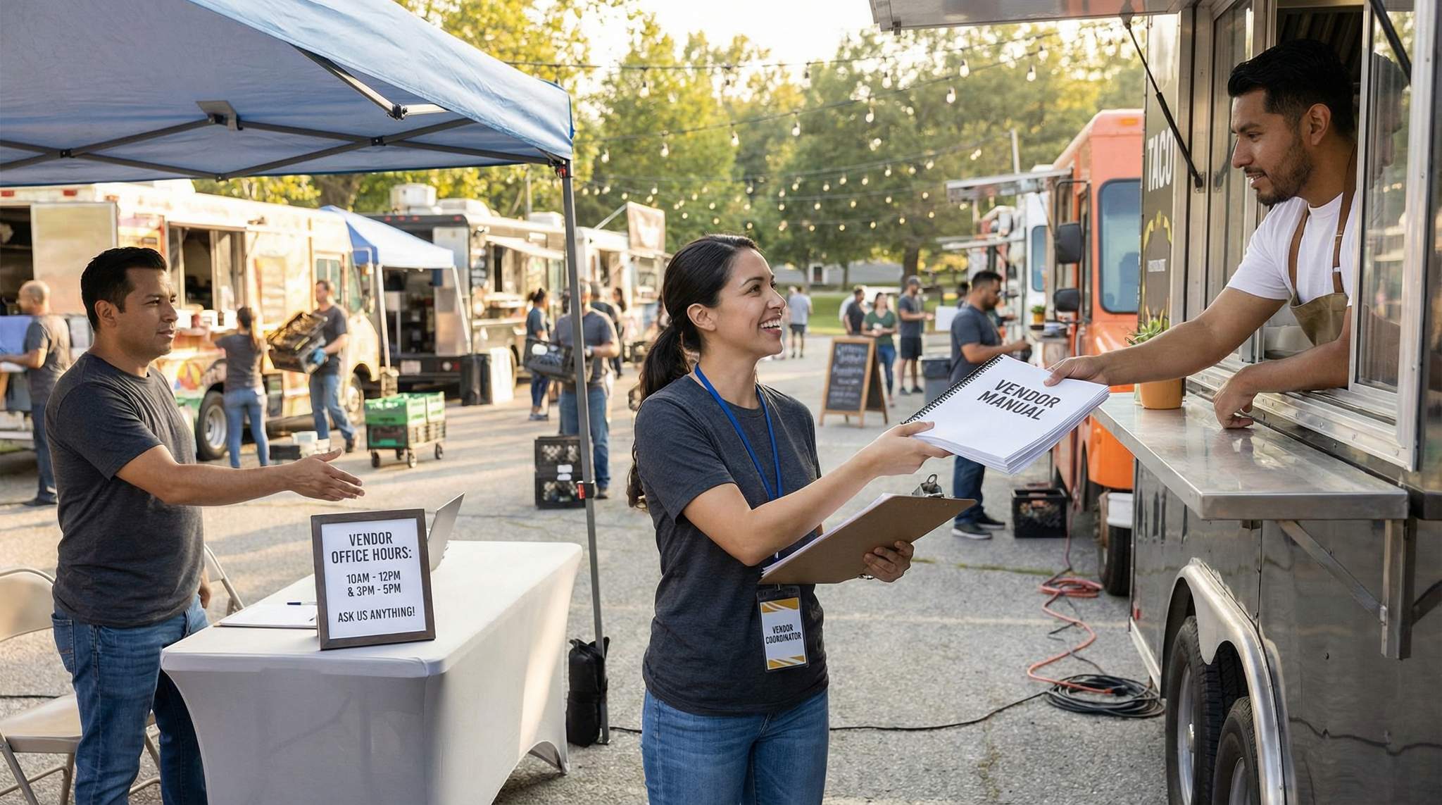 Food Festival Vendor Onboarding: Manuals & Office Hours for a Smooth Day One