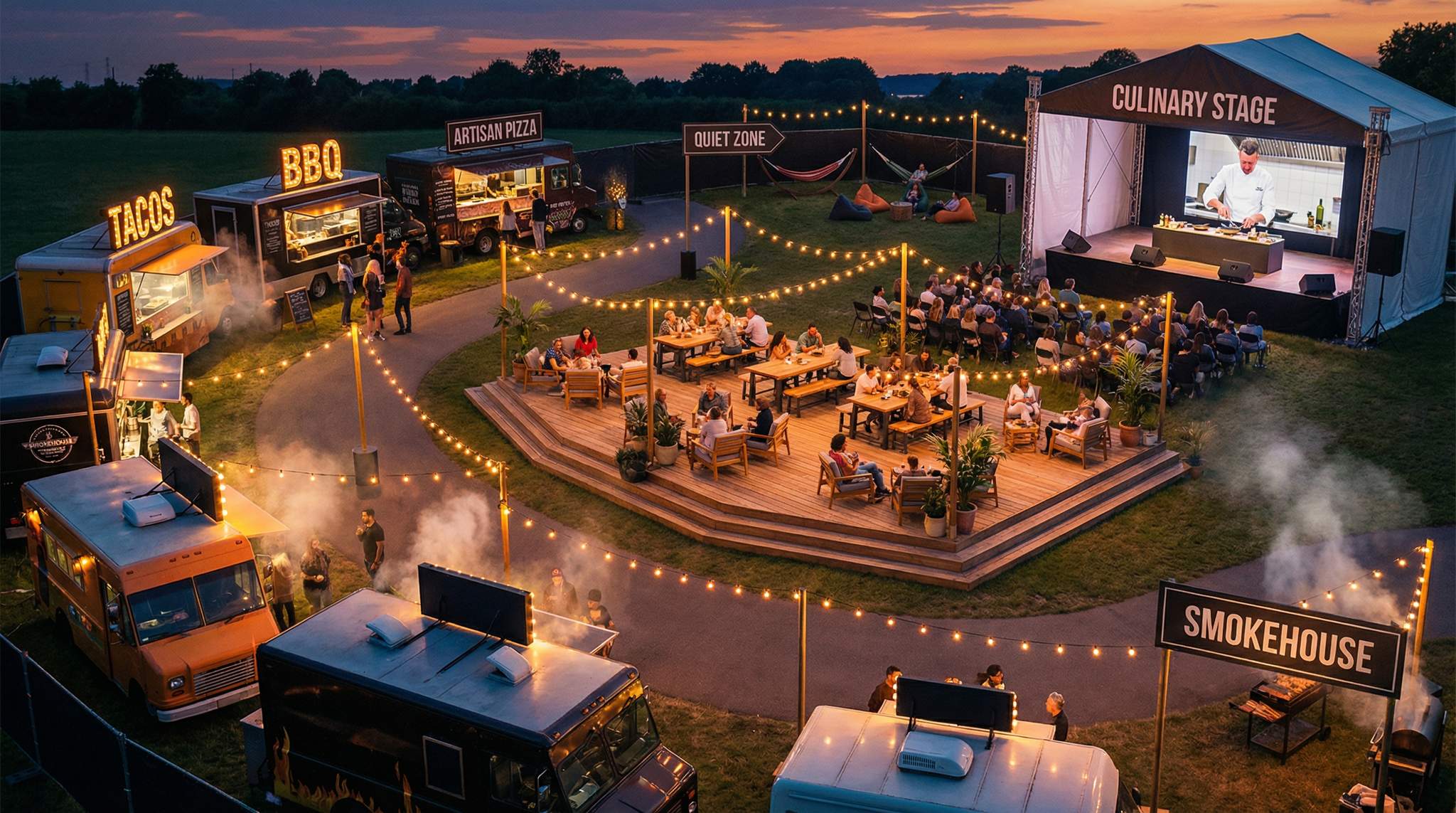 Footprint Planning for Food Festivals: Zoning Cooking, Seating & Education Areas so Smells and Sounds Don&rsquo;t Clash