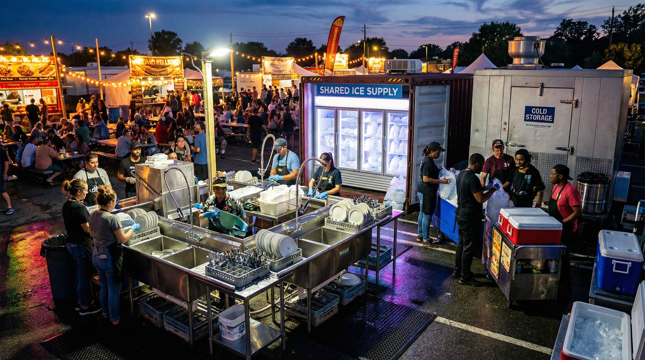 From Dishwashing to Ice: How Sharing Equipment Boosts Food Festival Quality and Cuts Costs