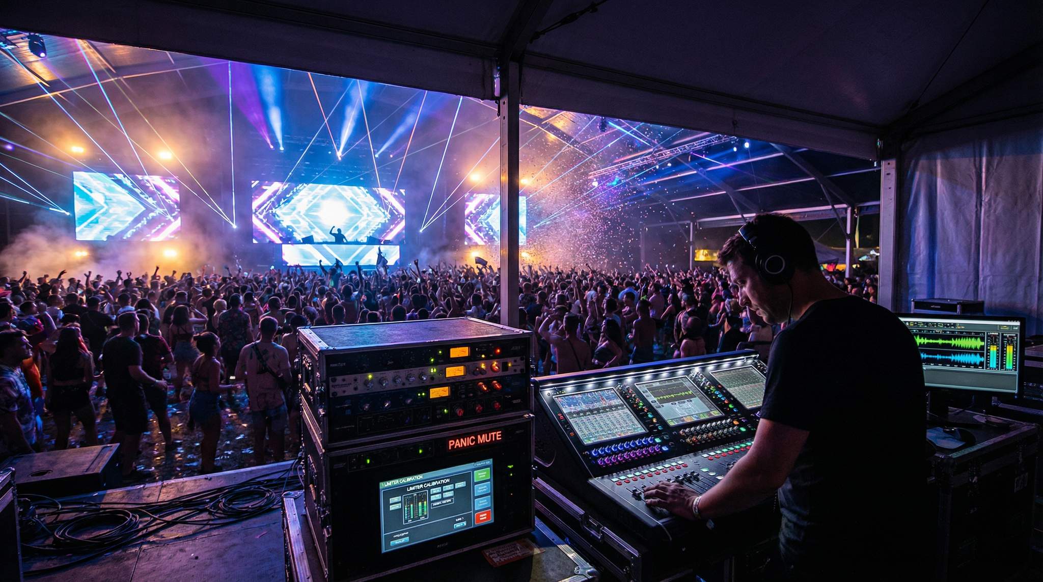 Front-of-House Dynamics at Electronic Music Festivals: Low-End, Loudness & Fail-Safes