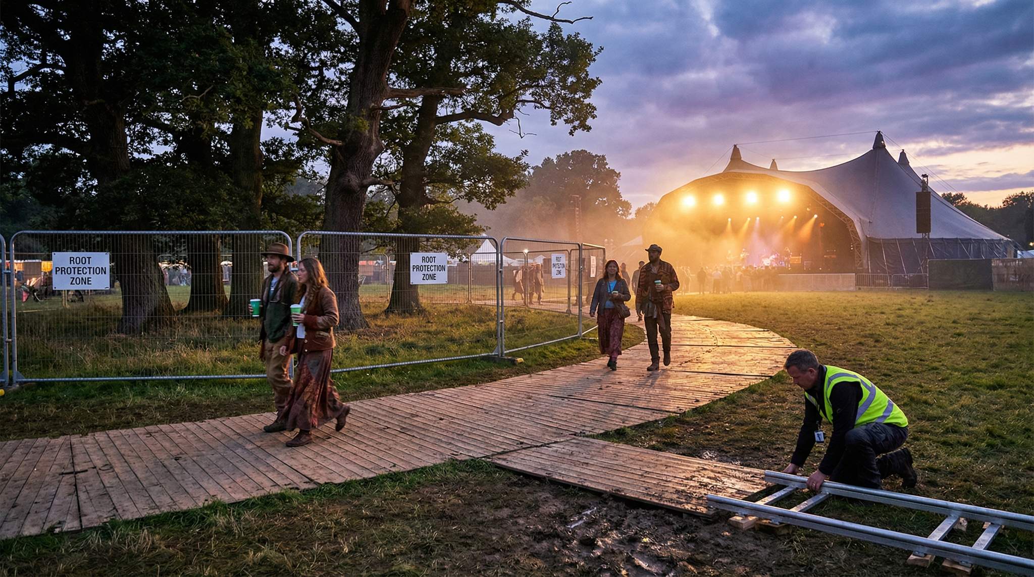 Greenfield Festival Sites: Hedgerows, Root Zones, and Ground Mats