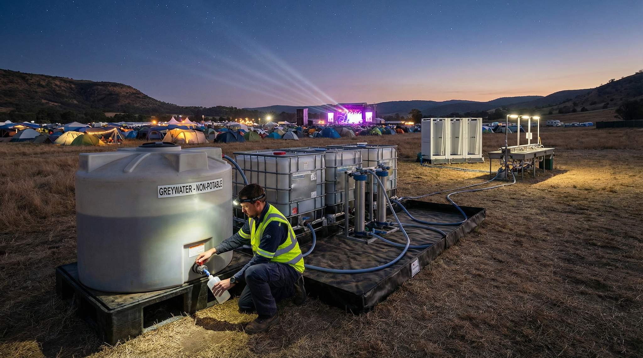 Greywater Treatment & Discharge Permits for Remote Festivals