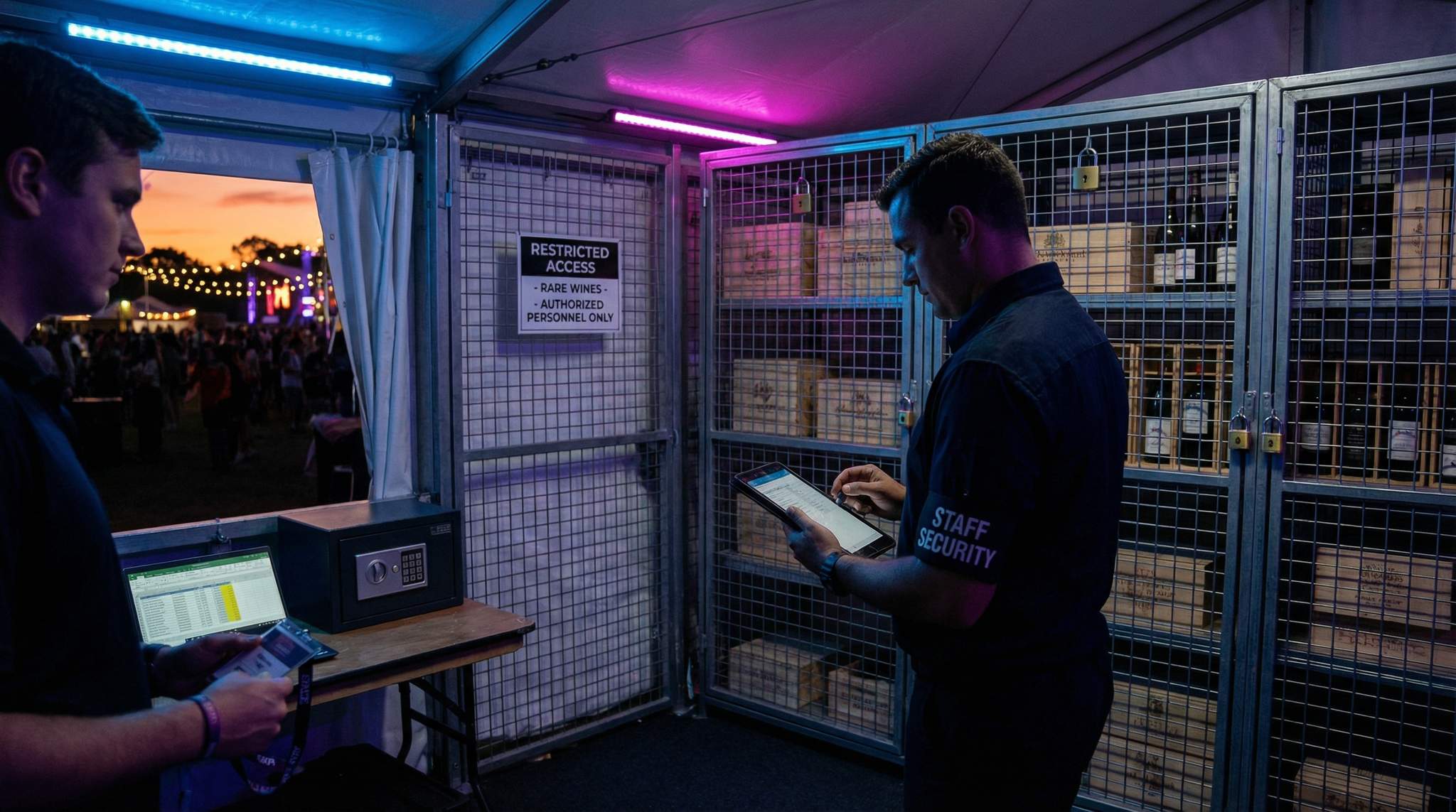 High-Value Bottle Security & Back-of-House Controls for Wine Festivals